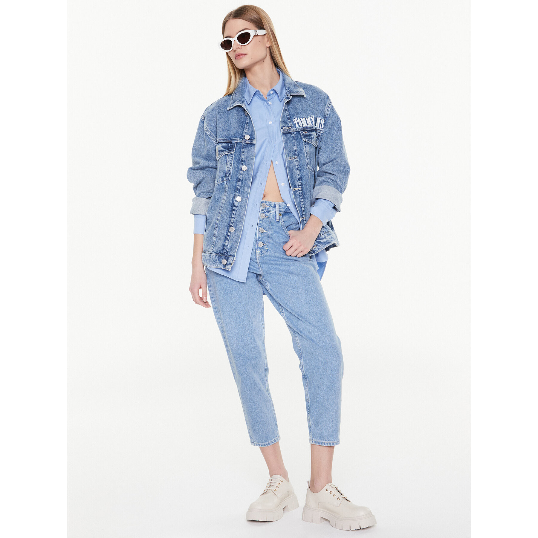 Tommy Jeans Džínsy DW0DW14809 Modrá Mom Fit - Pepit.sk