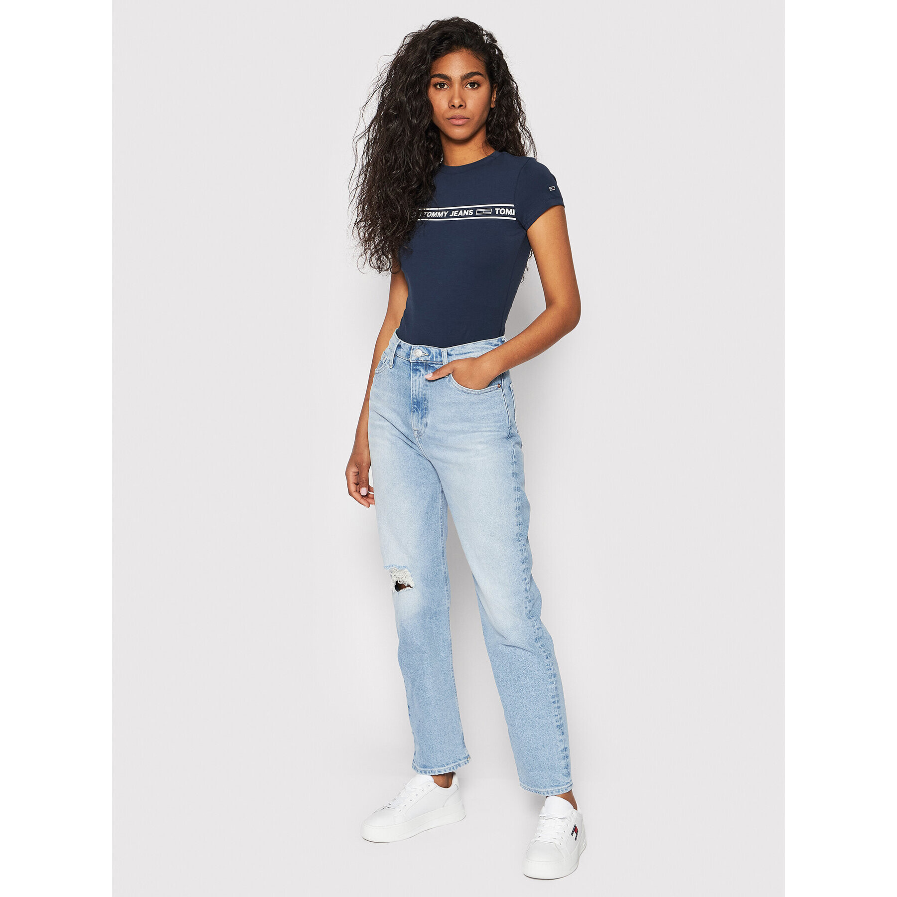 Tommy Jeans Džínsy Julie DW0DW12364 Modrá Straight Fit - Pepit.sk