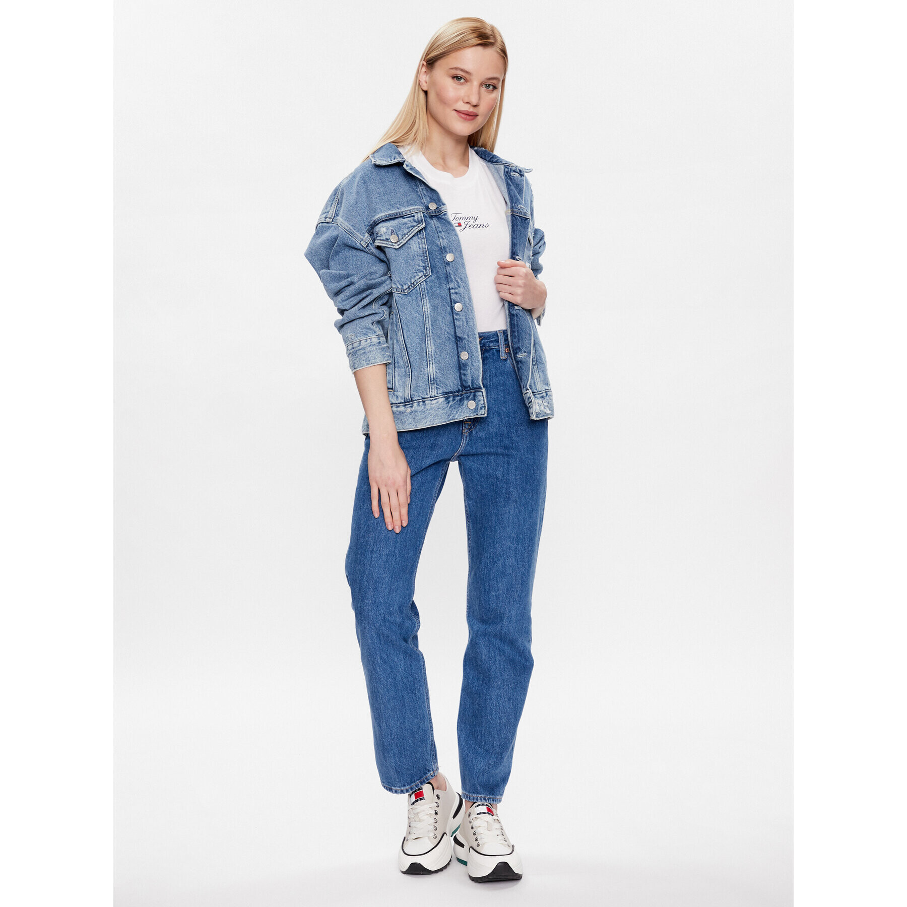 Tommy Jeans Džínsy Julie DW0DW15738 Modrá Straight Fit - Pepit.sk