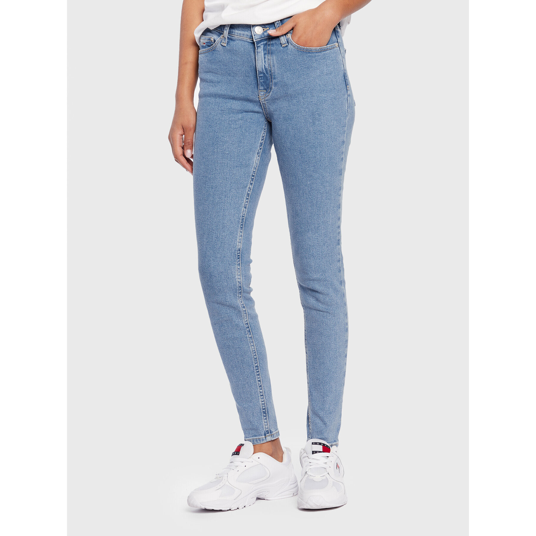 Tommy Jeans Džínsy Nora DW0DW14822 Modrá Skinny Fit - Pepit.sk