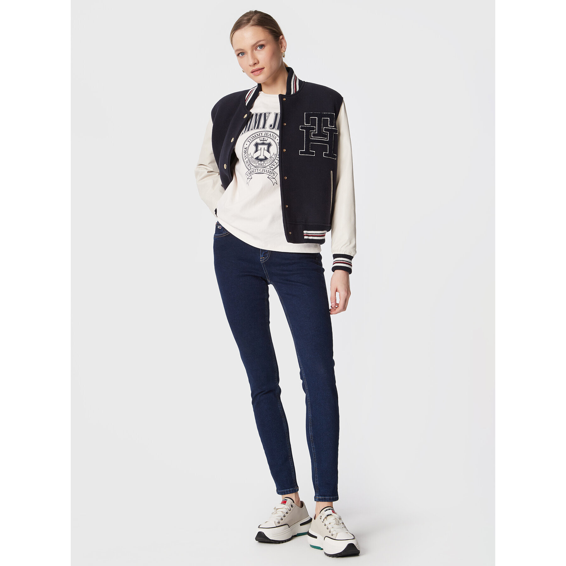 Tommy Jeans Džínsy Nora DW0DW14825 Tmavomodrá Skinny Fit - Pepit.sk