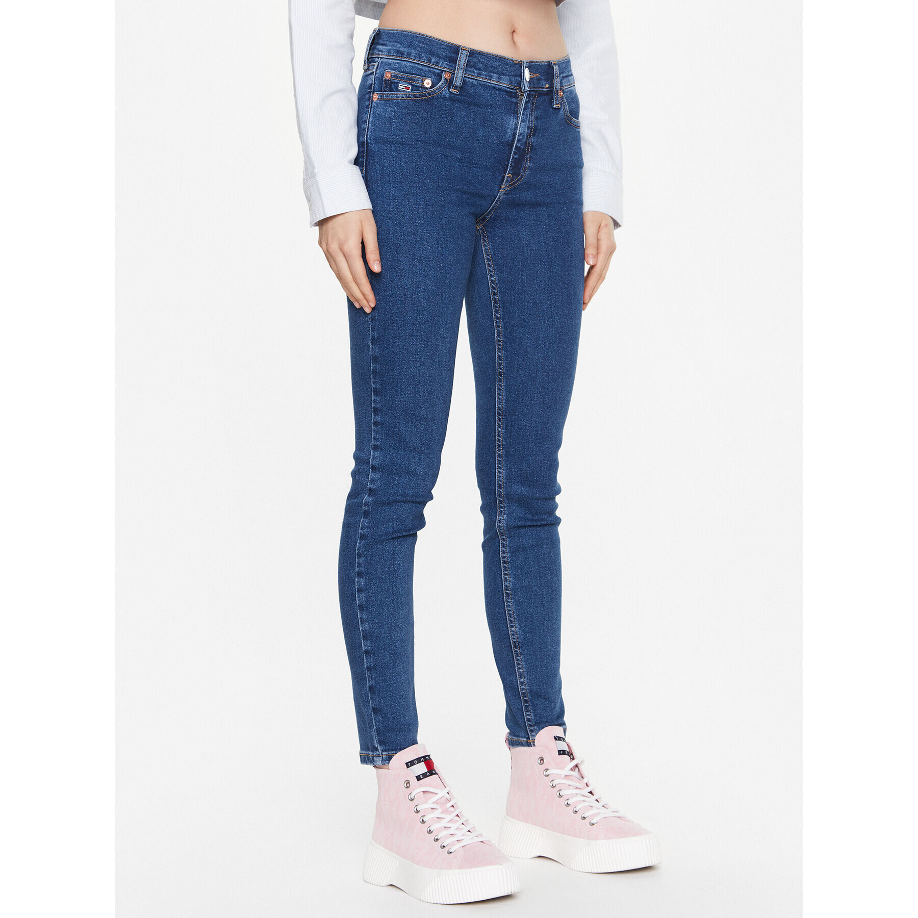 Tommy Jeans Džínsy Nora DW0DW15742 Tmavomodrá Skinny Fit - Pepit.sk