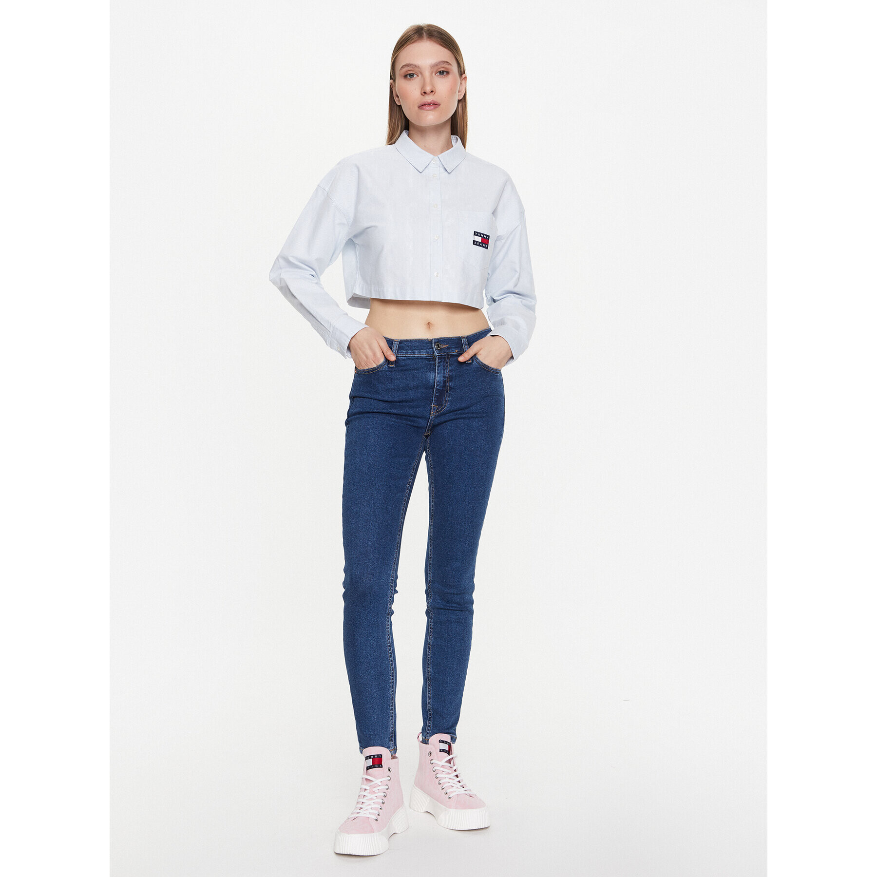 Tommy Jeans Džínsy Nora DW0DW15742 Tmavomodrá Skinny Fit - Pepit.sk