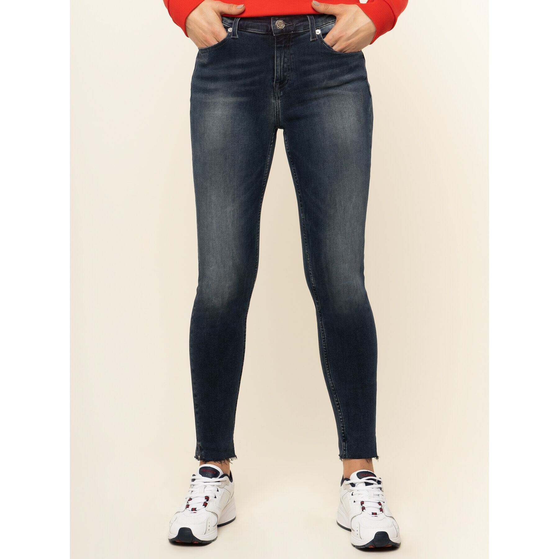 Tommy Jeans Džínsy Nora Mid Rise DW0DW074991 Tmavomodrá Skinny Fit - Pepit.sk