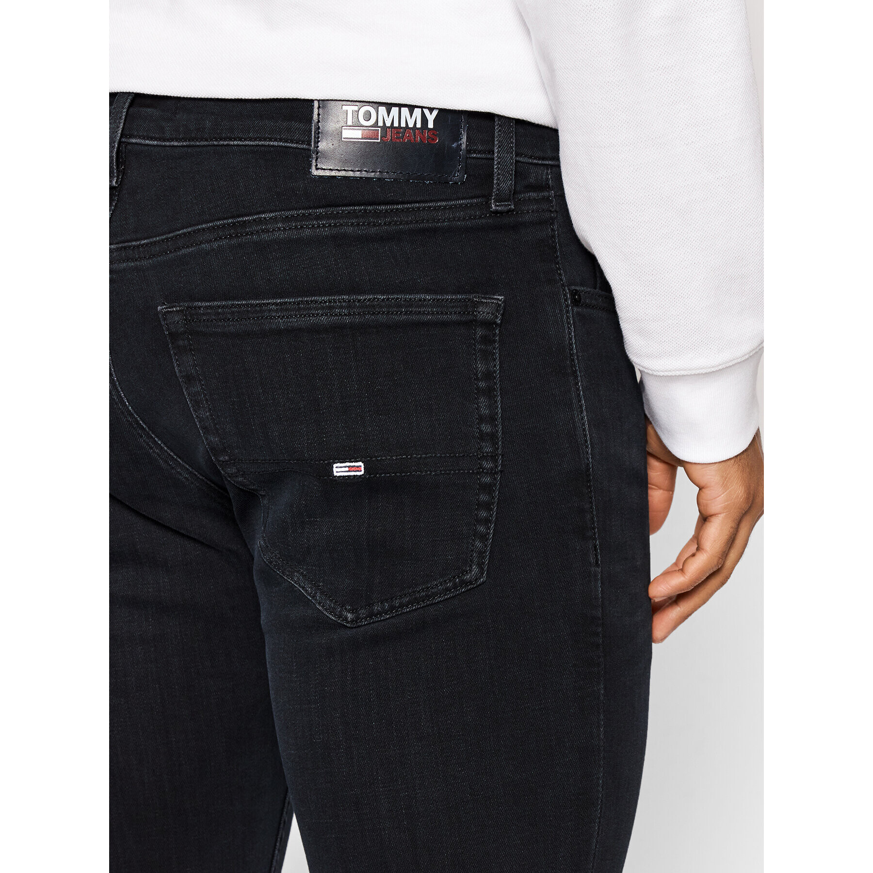 Tommy Jeans Džínsy Scanton DM0DM09561 Čierna Slim Fit - Pepit.sk