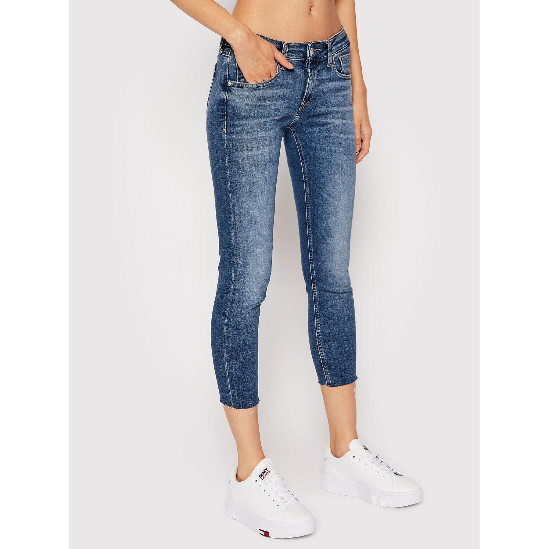 Tommy Jeans Džínsy Scarlett DW0DW09469 Tmavomodrá Skinny Fit - Pepit.sk