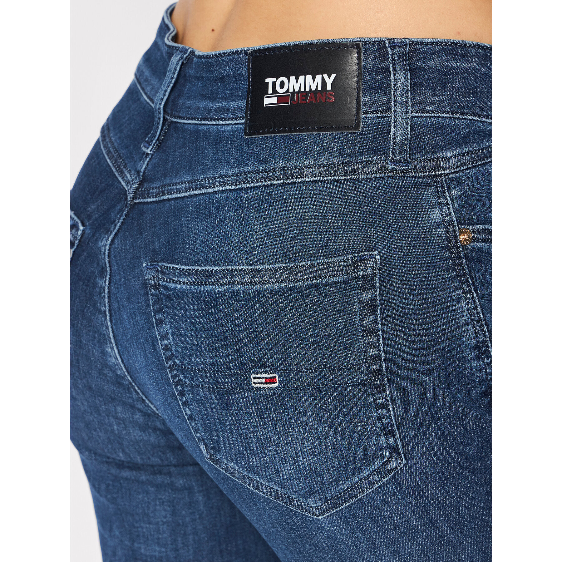 Tommy Jeans Džínsy Shape DW0DW12168 Tmavomodrá Skinny Fit - Pepit.sk