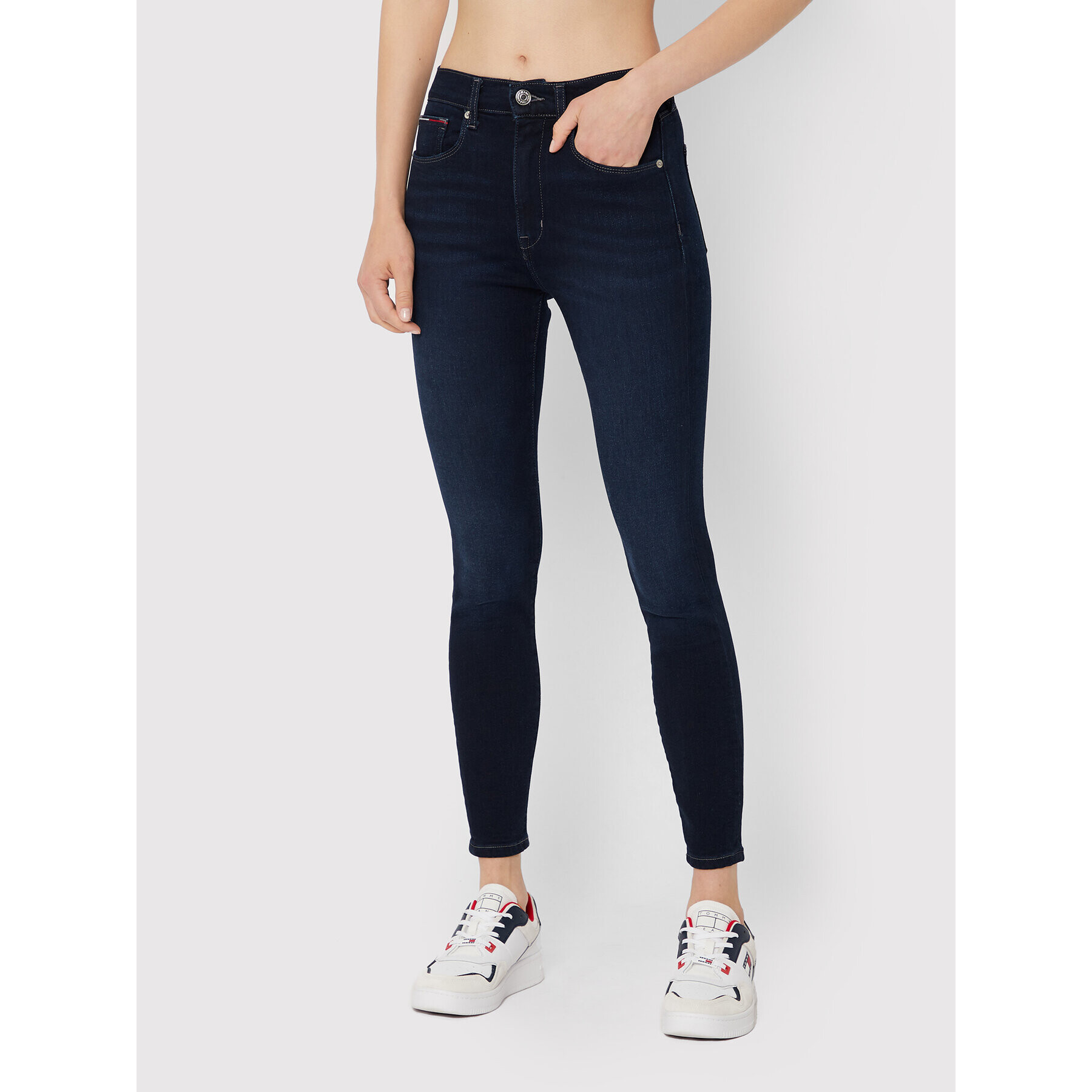 Tommy Jeans Džínsy Sylvia DW0DW13365 Tmavomodrá Skinny Fit - Pepit.sk