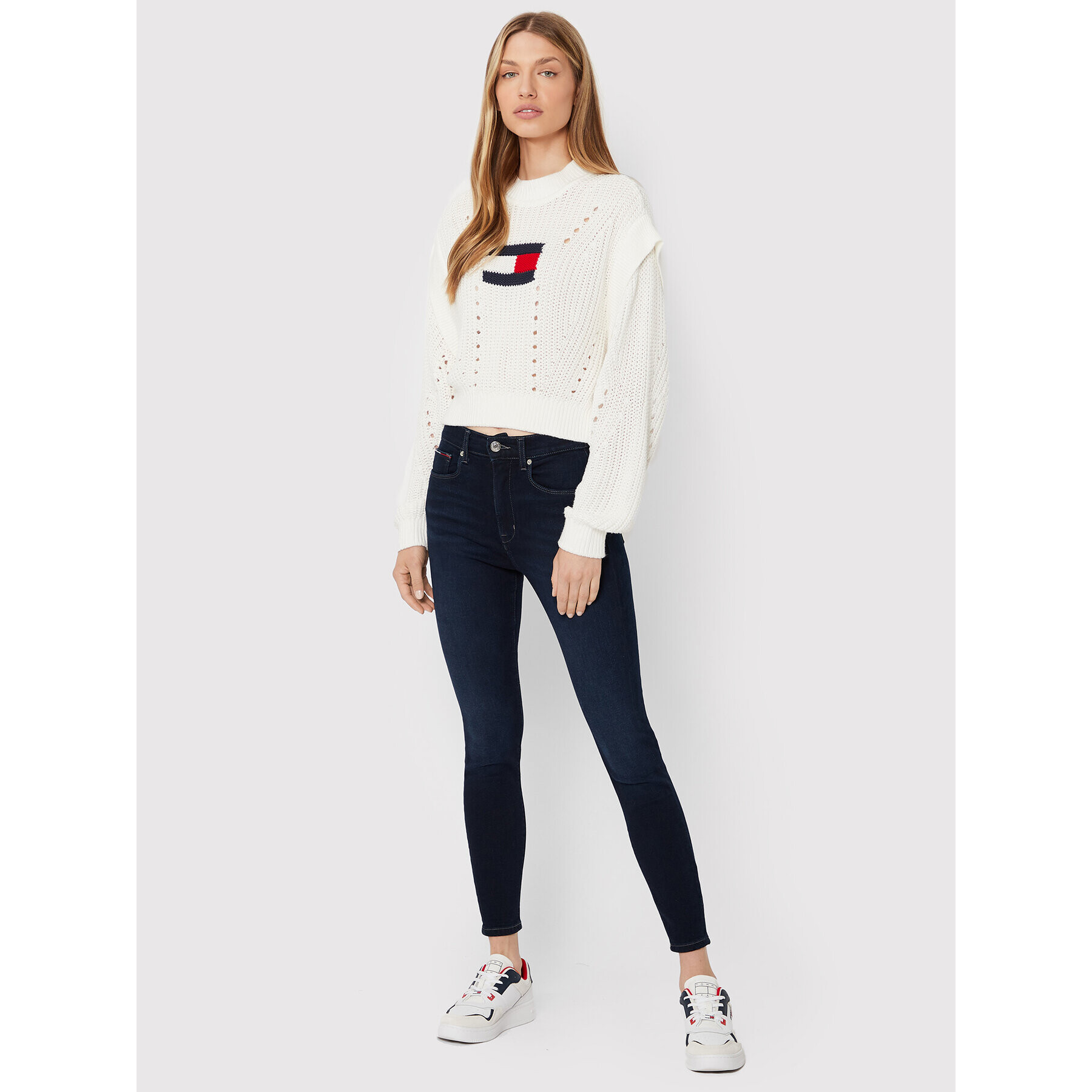 Tommy Jeans Džínsy Sylvia DW0DW13365 Tmavomodrá Skinny Fit - Pepit.sk