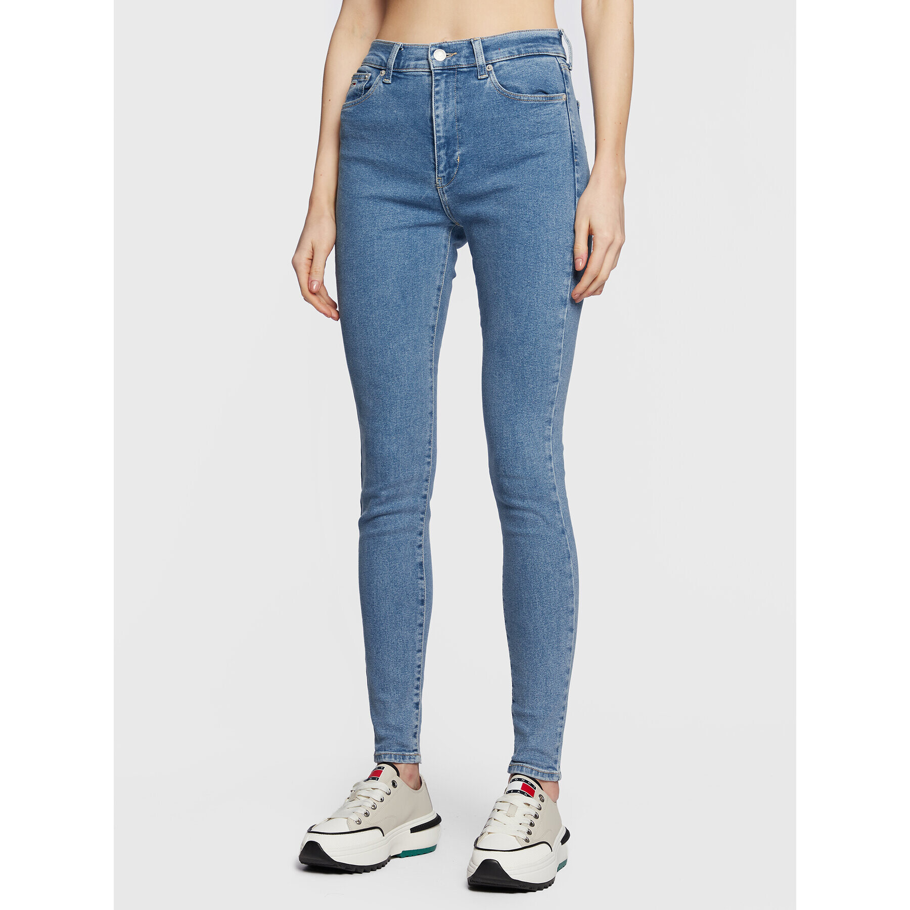 Tommy Jeans Džínsy Sylvia DW0DW14794 Modrá Super Skinny Fit - Pepit.sk