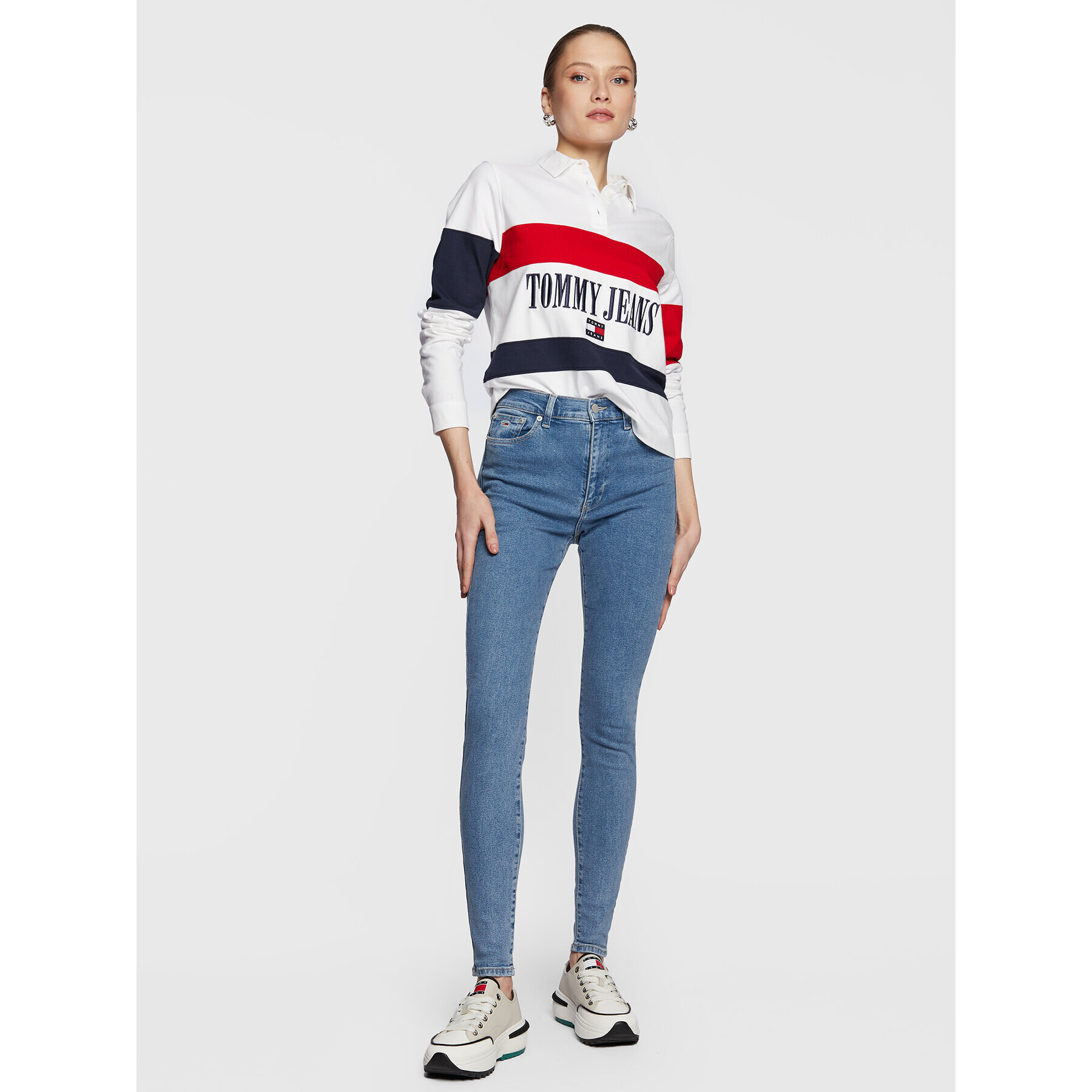 Tommy Jeans Džínsy Sylvia DW0DW14794 Modrá Super Skinny Fit - Pepit.sk