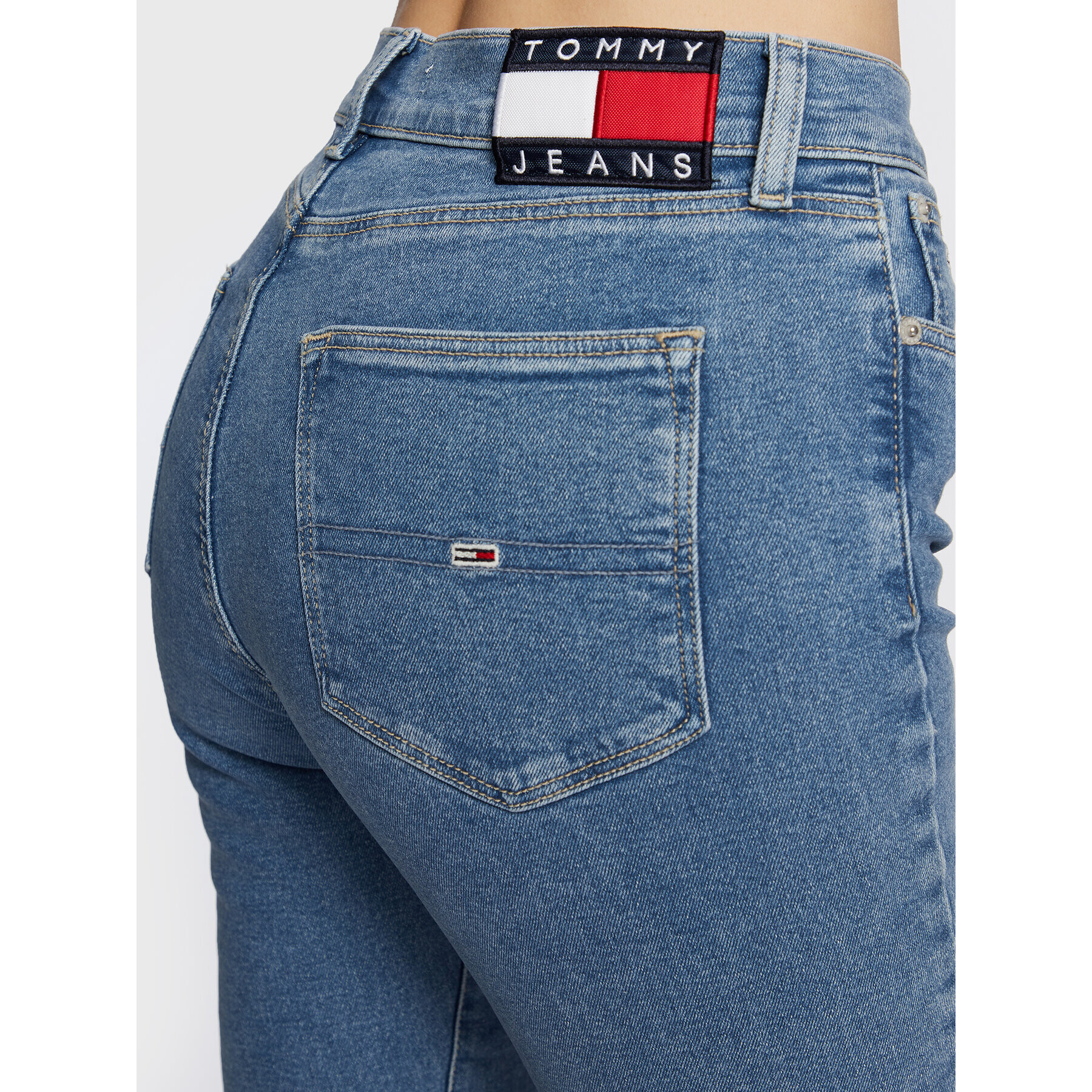 Tommy Jeans Džínsy Sylvia DW0DW14794 Modrá Super Skinny Fit - Pepit.sk