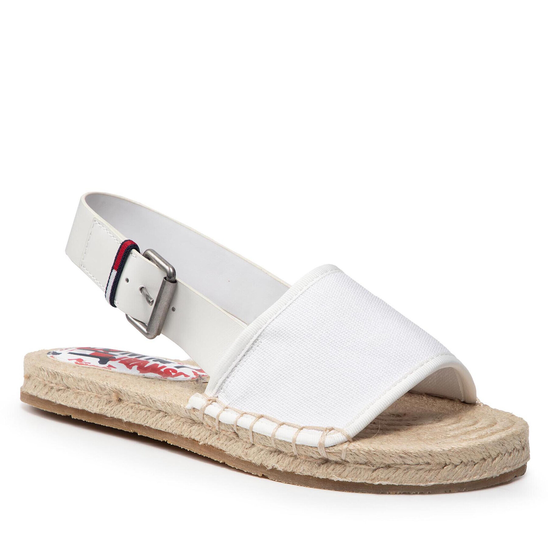 Tommy Jeans Espadrilky Essential Flat Sandal EN0EN01437 Biela - Pepit.sk