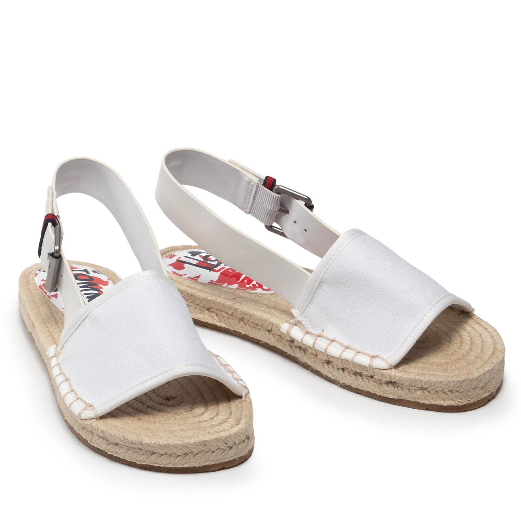 Tommy Jeans Espadrilky Essential Flat Sandal EN0EN01437 Biela - Pepit.sk