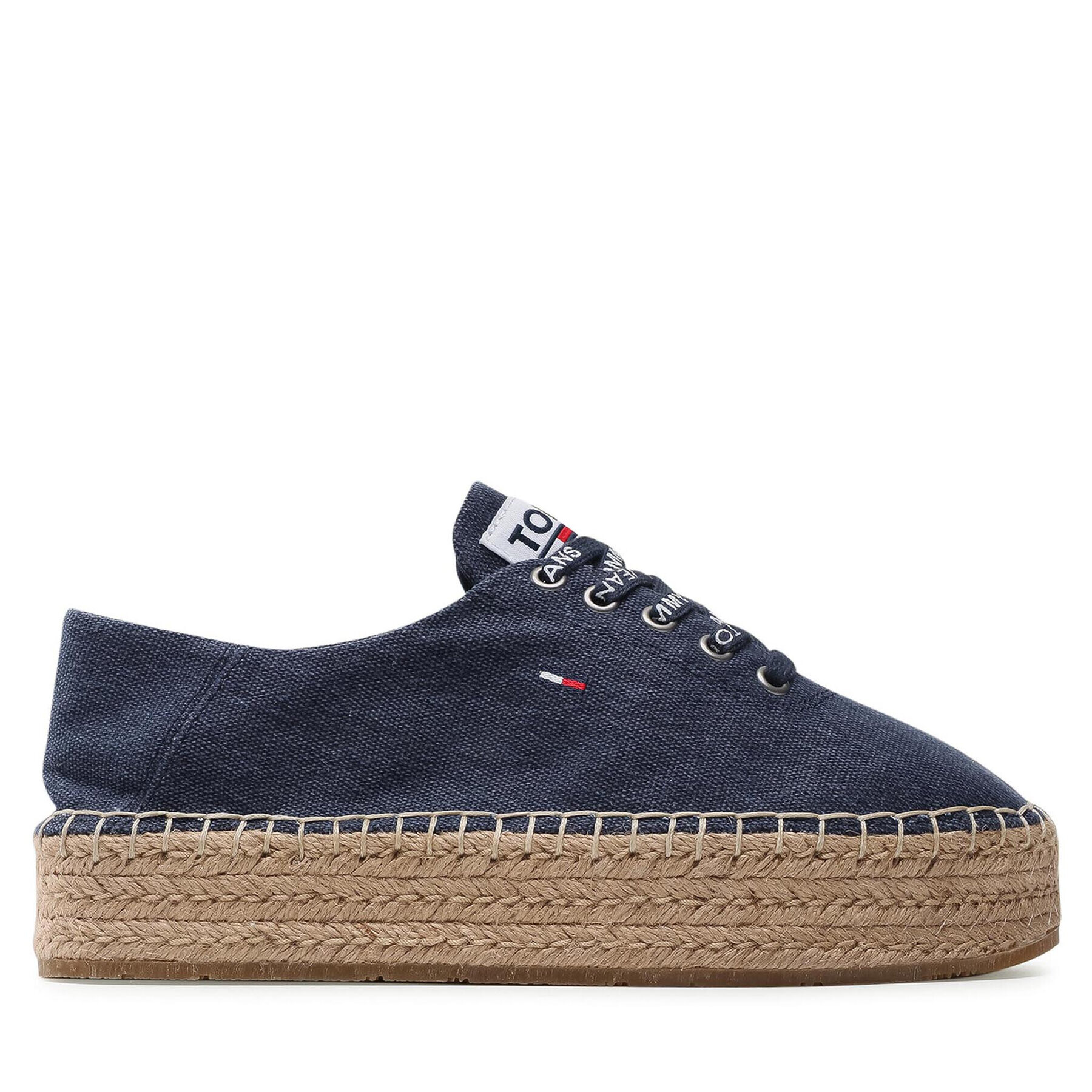 Tommy Jeans Espadrilky Essential Flatform Espadrille EN0EN01434 Tmavomodrá - Pepit.sk