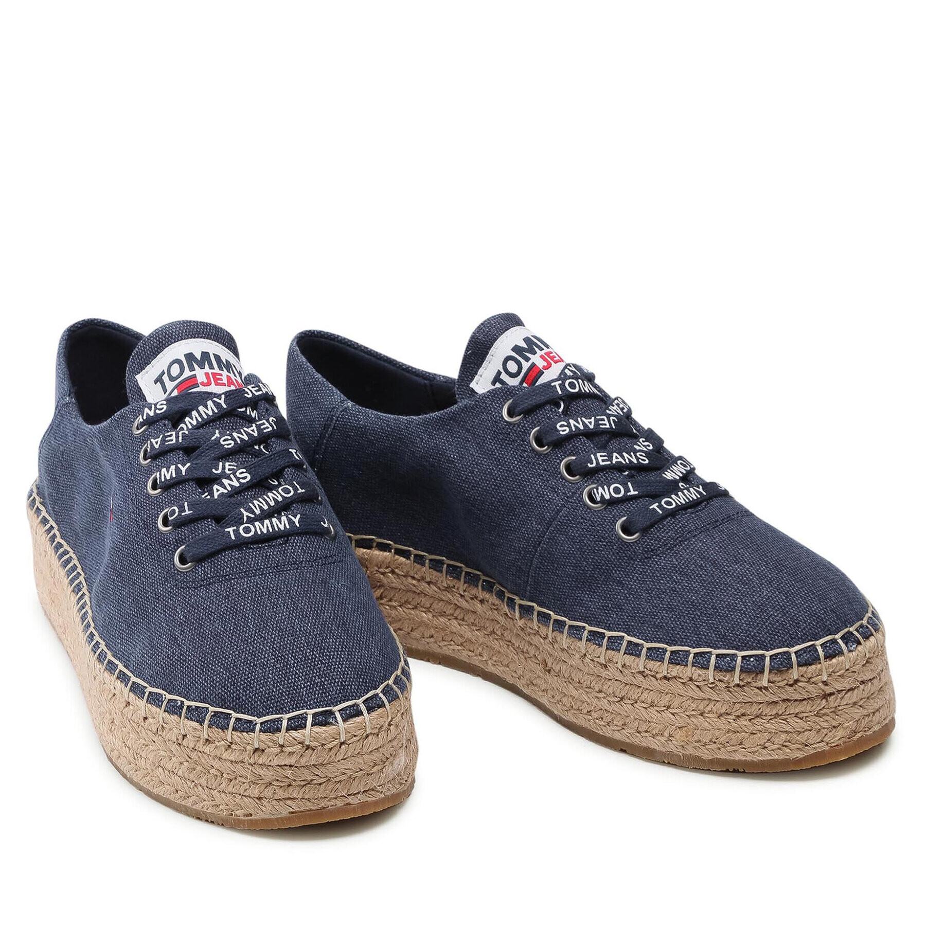 Tommy Jeans Espadrilky Essential Flatform Espadrille EN0EN01434 Tmavomodrá - Pepit.sk