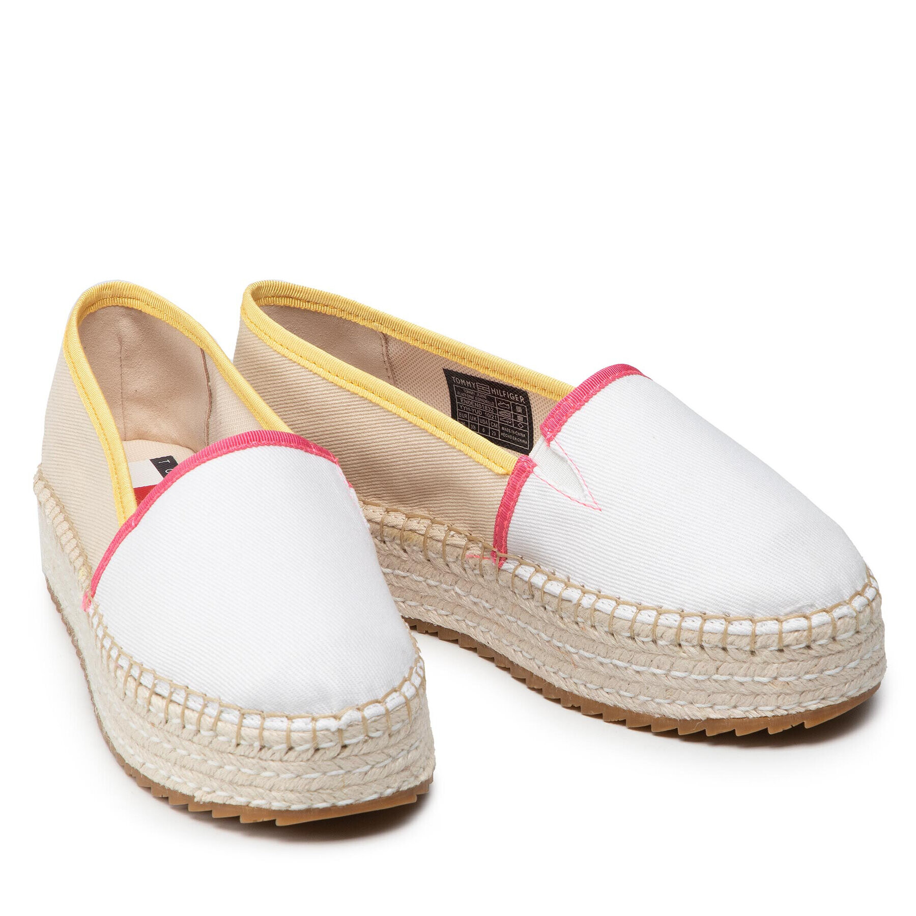 Tommy Jeans Espadrilky Flatform Espadrille EN0EN01832 Biela - Pepit.sk