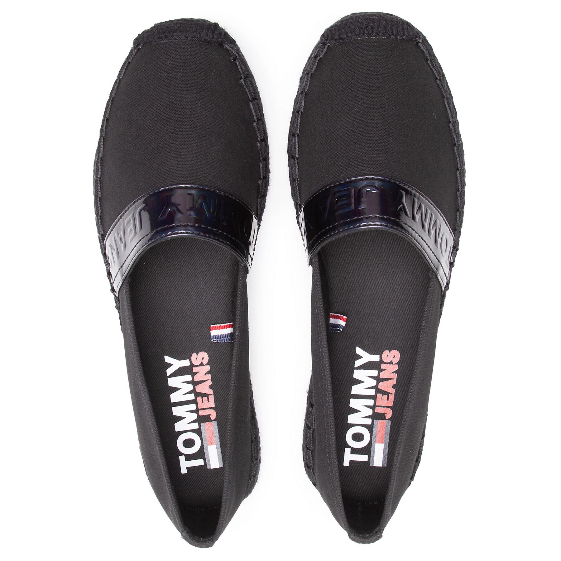 Tommy Jeans Espadrilky Iridescent Branding Espadrille EN0EN01277 Čierna - Pepit.sk