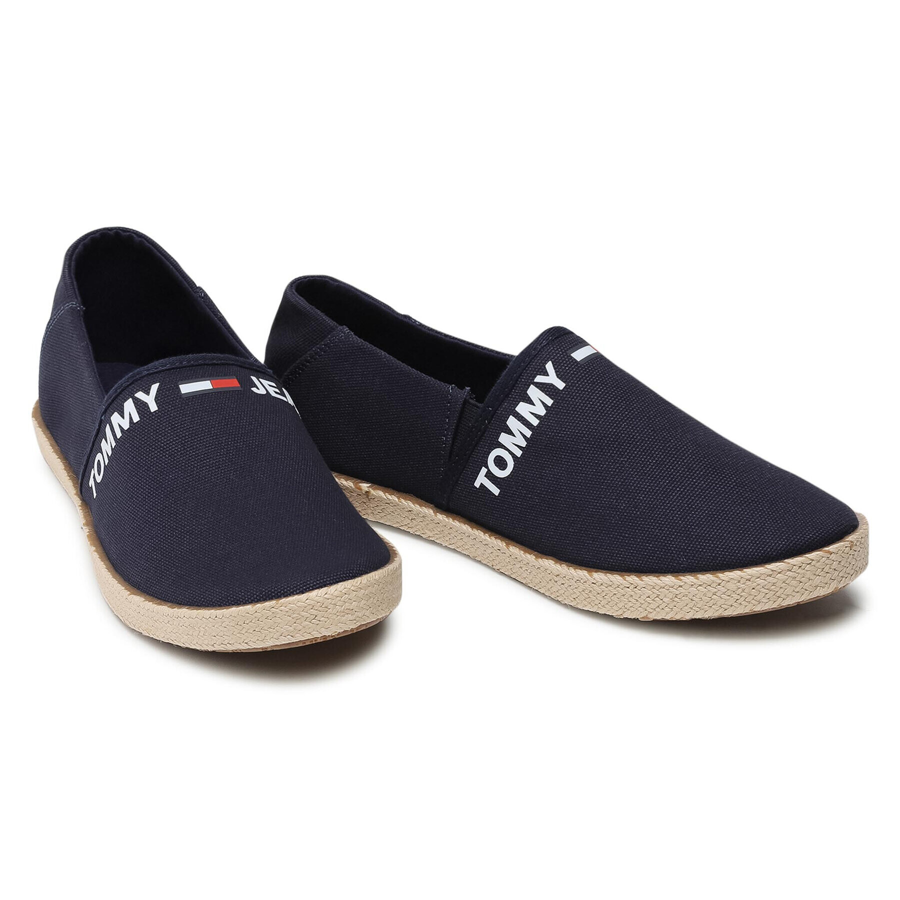 Tommy Jeans Espadrilky Logo Espadrille EM0EM00676C87 Tmavomodrá - Pepit.sk