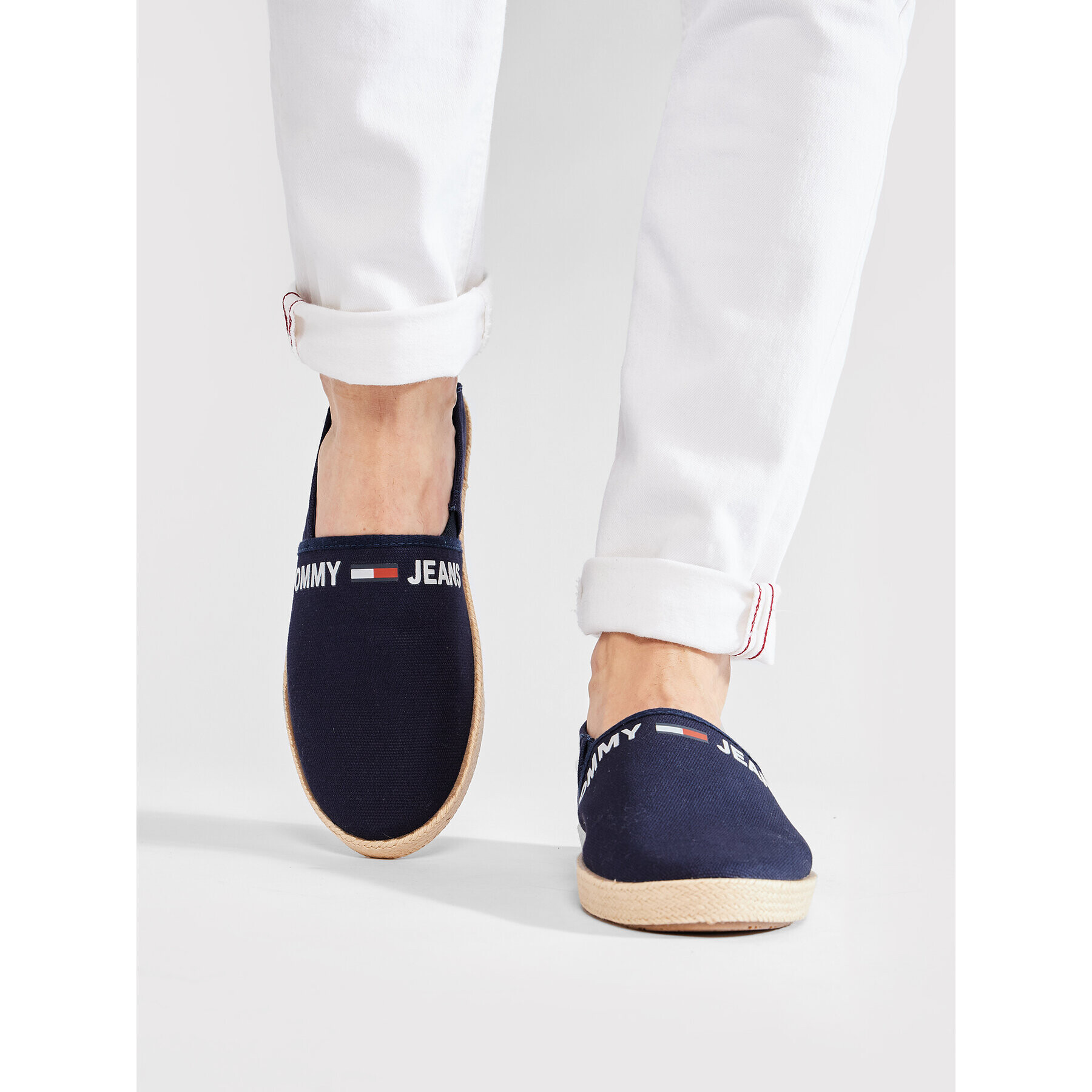 Tommy Jeans Espadrilky Logo Espadrille EM0EM00676C87 Tmavomodrá - Pepit.sk