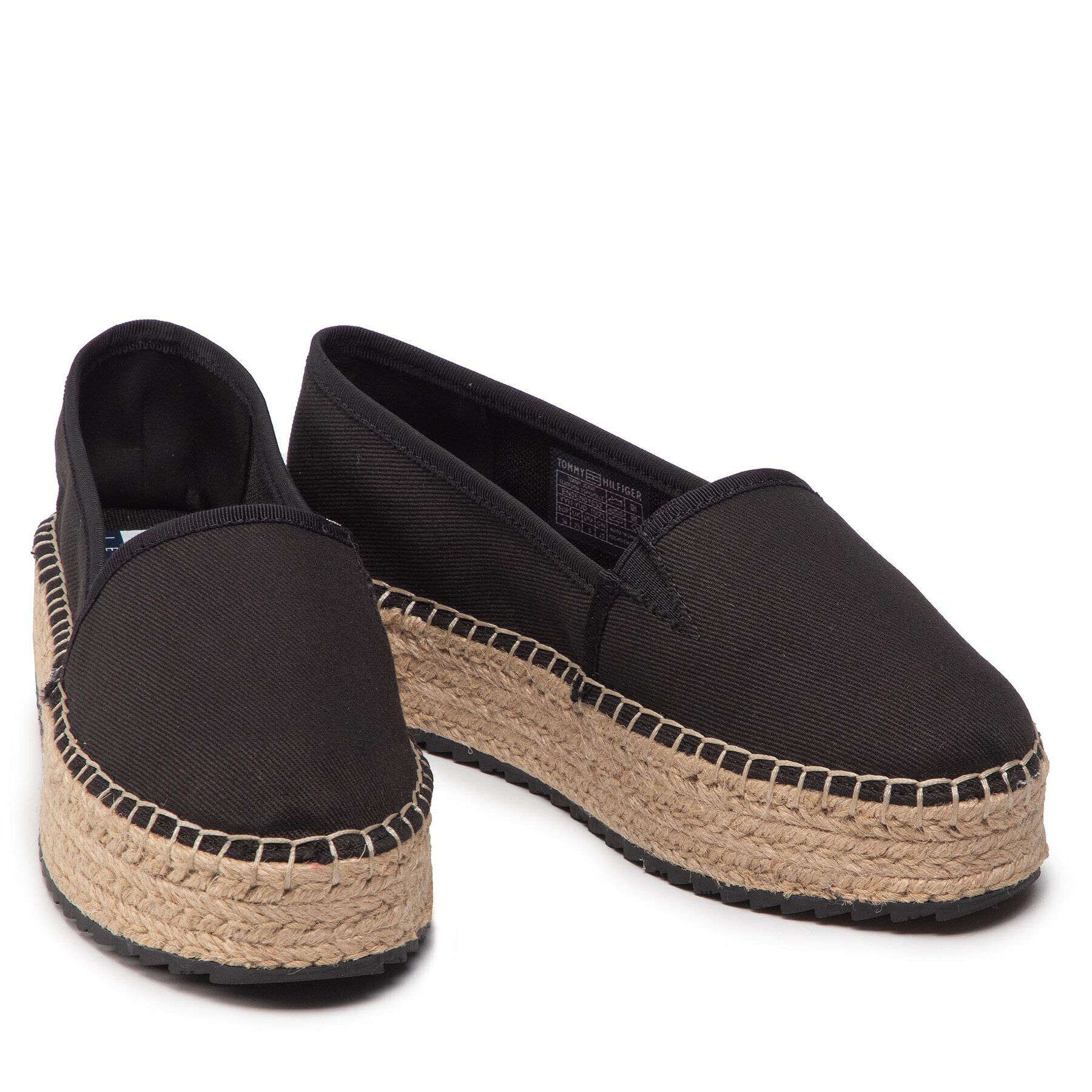 Tommy Jeans Espadrilky Platform Espadrille EN0EN01832 Čierna - Pepit.sk