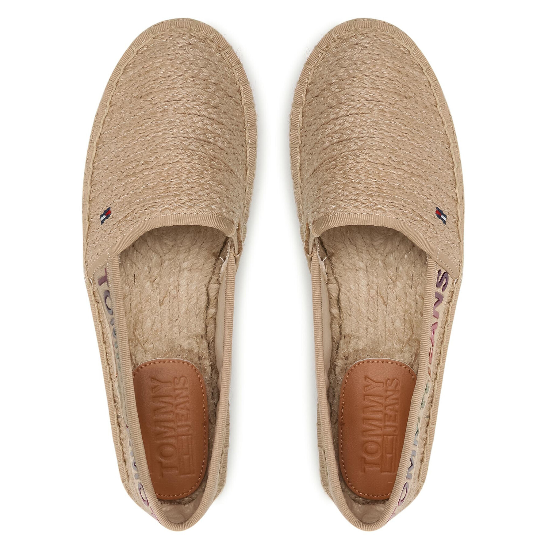 Tommy Jeans Espadrilky Rainbow Branding Espadrille EN0EN01287 Béžová - Pepit.sk