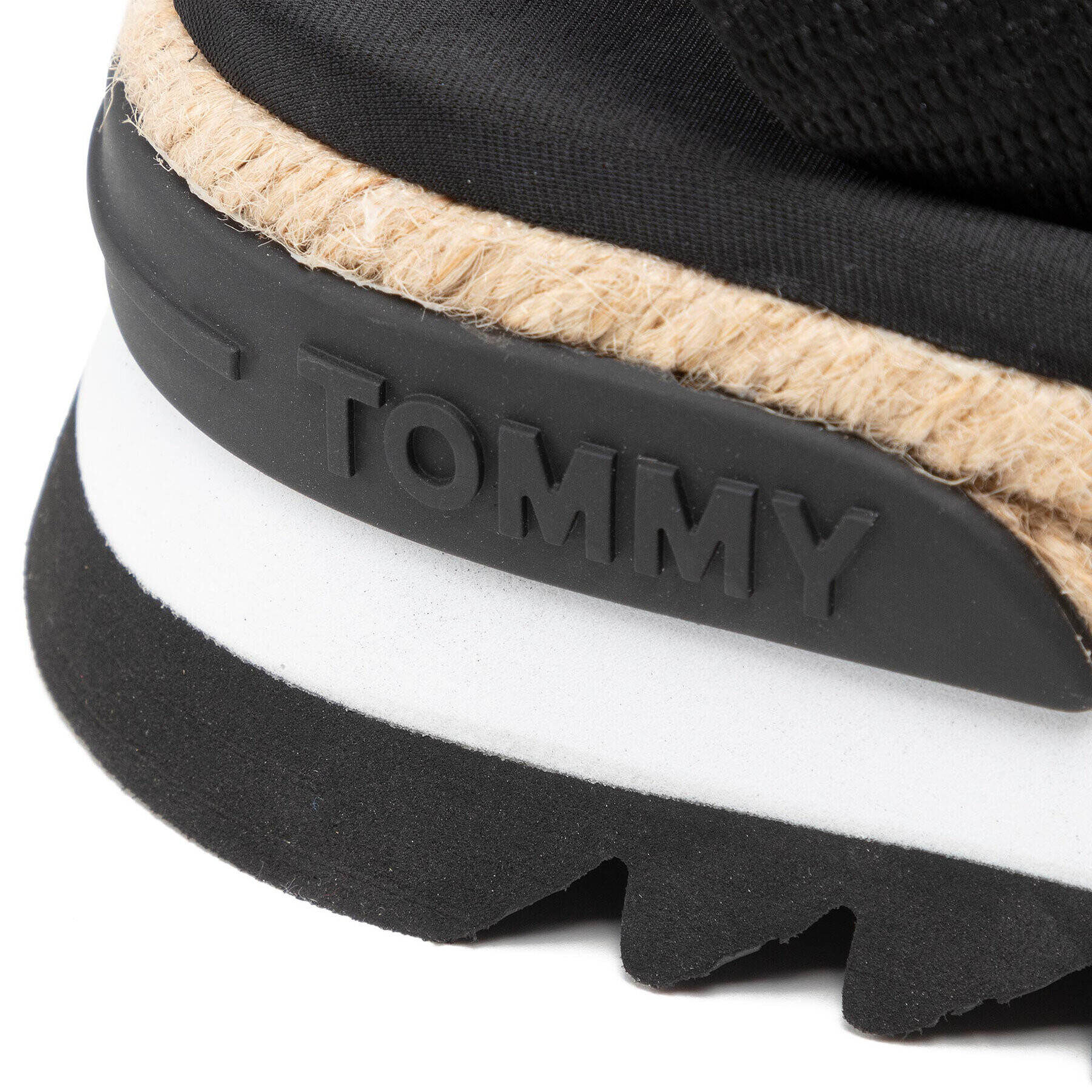 Tommy Jeans Espadrilky Rope Cleated Sandal EN0EN01804 Čierna - Pepit.sk