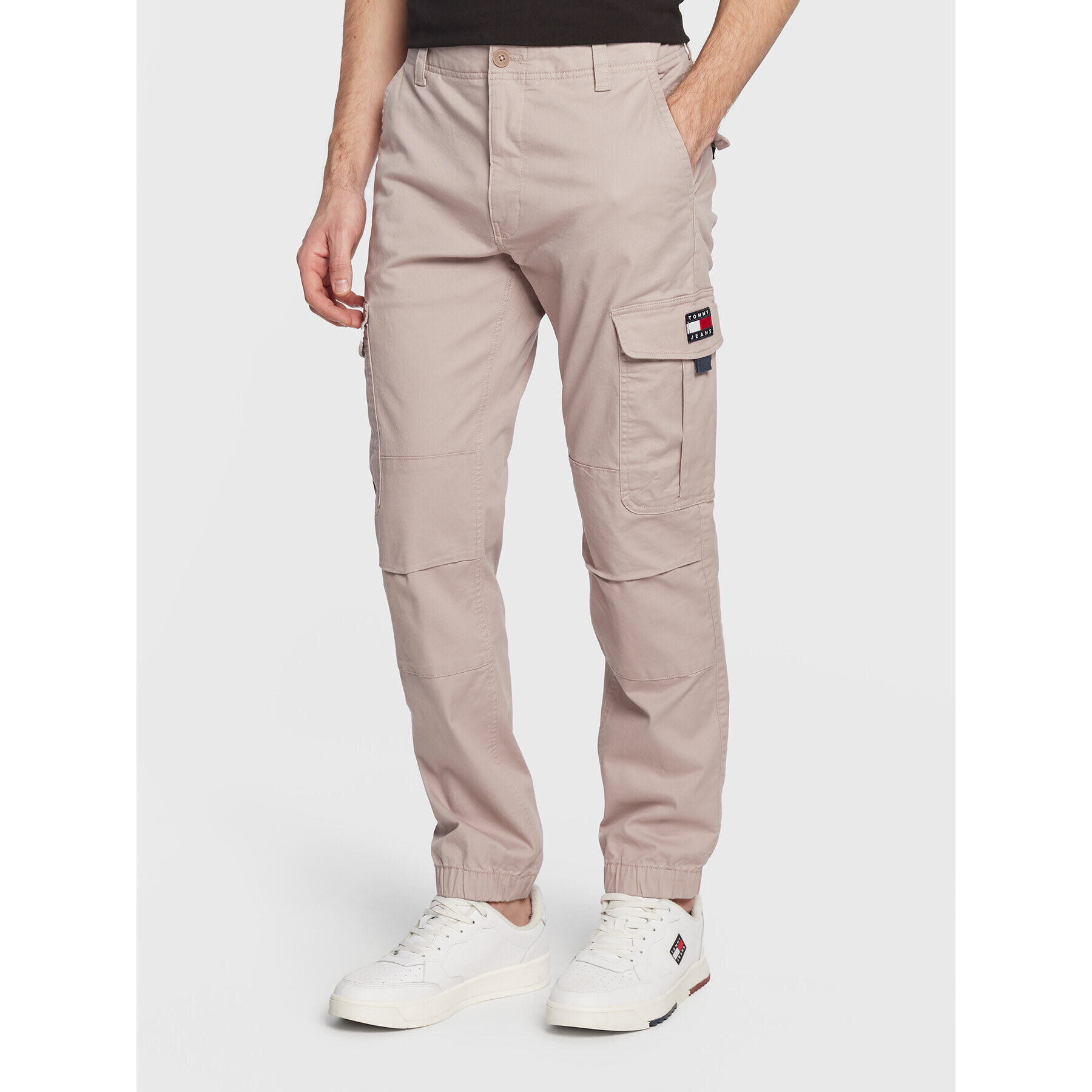 Tommy Jeans Jogger nohavice Ethan DM0DM15793 Sivá Relaxed Fit - Pepit.sk