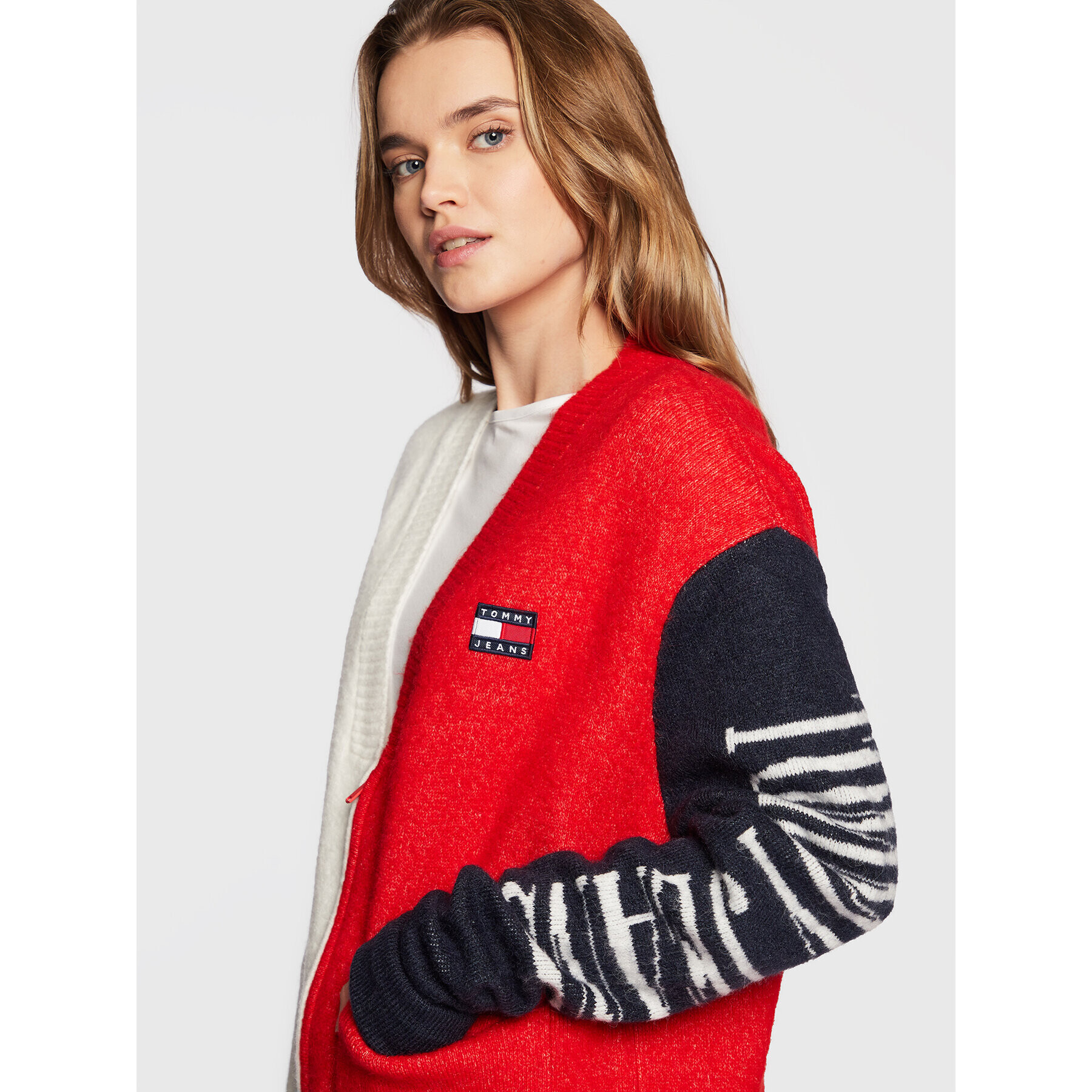 Tommy Jeans Kardigán DW0DW14280 Farebná Oversize - Pepit.sk