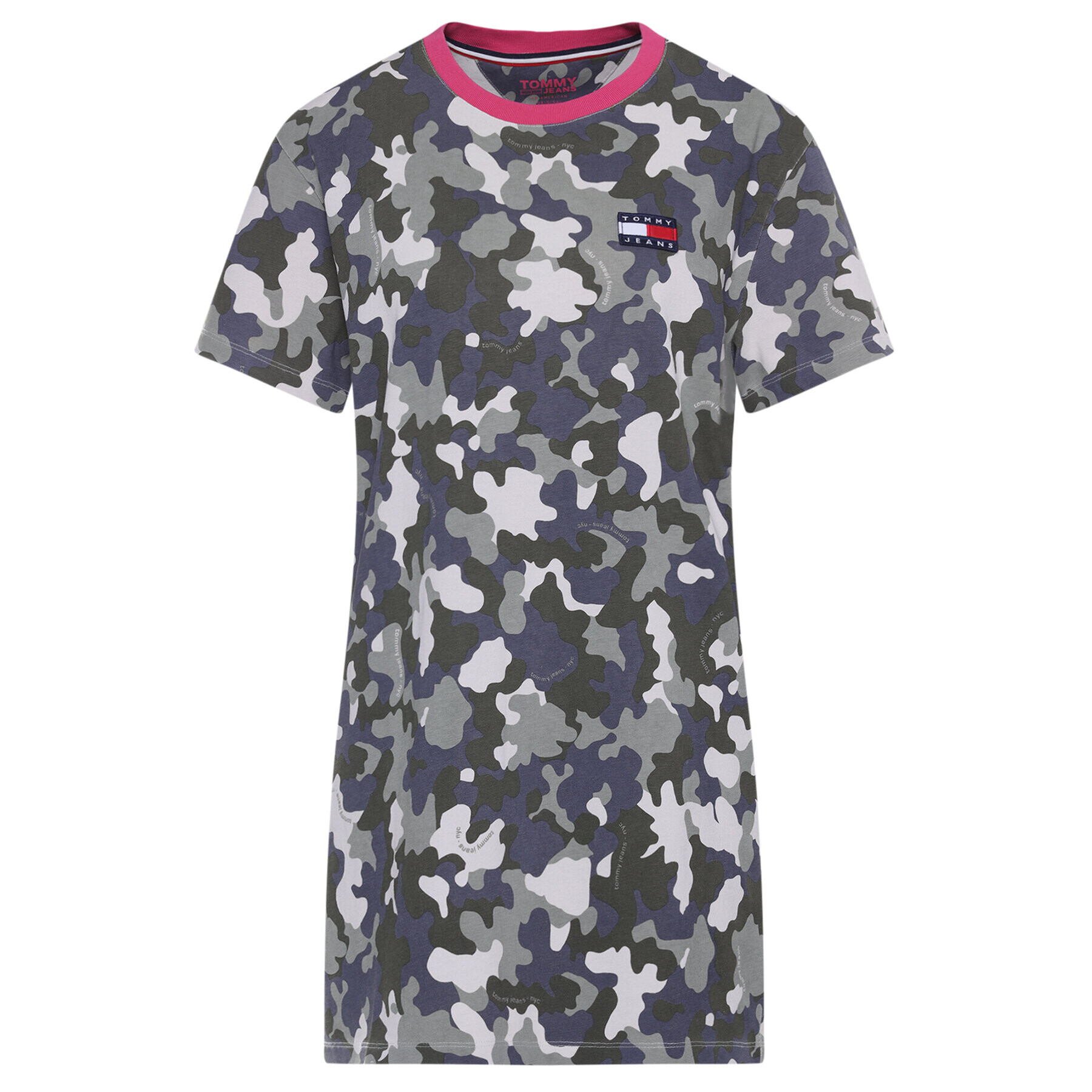 Tommy Jeans Každodenné šaty Tjw Camo Tee DW0DW07904 Zelená Regular Fit - Pepit.sk