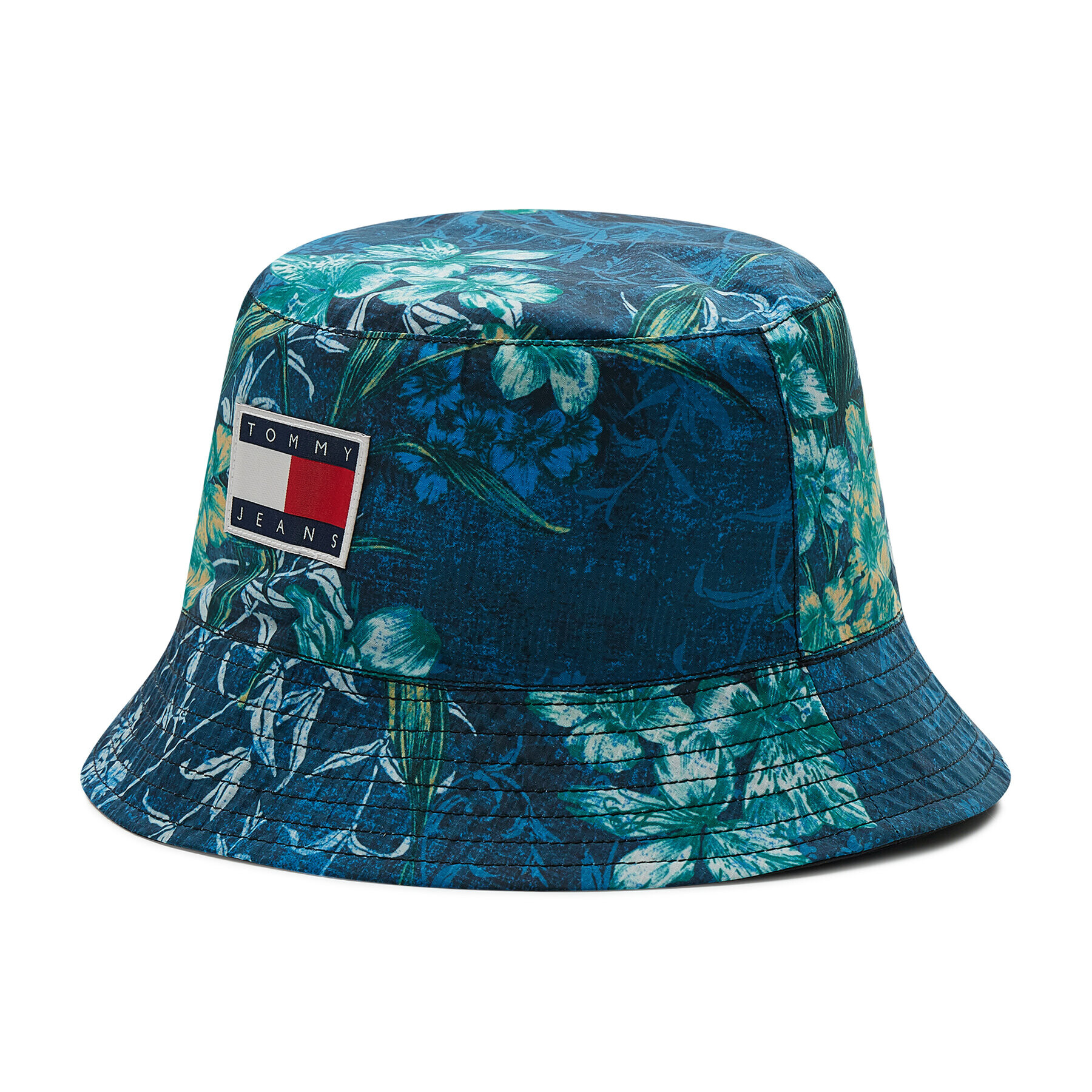 Tommy Jeans Klobúk Tjw Travel Bucket Leafprint AW0AW11664 Čierna - Pepit.sk