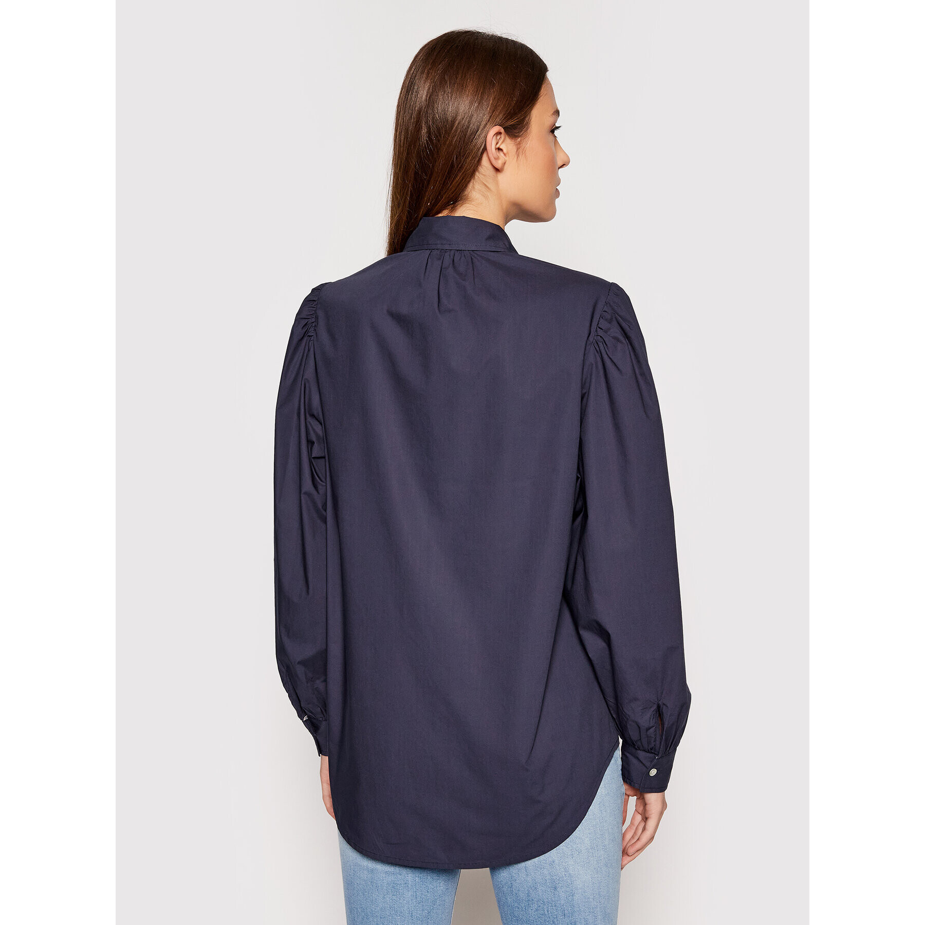 Tommy Jeans Košeľa Puffy Sleeve DW0DW10454 Tmavomodrá Regular Fit - Pepit.sk