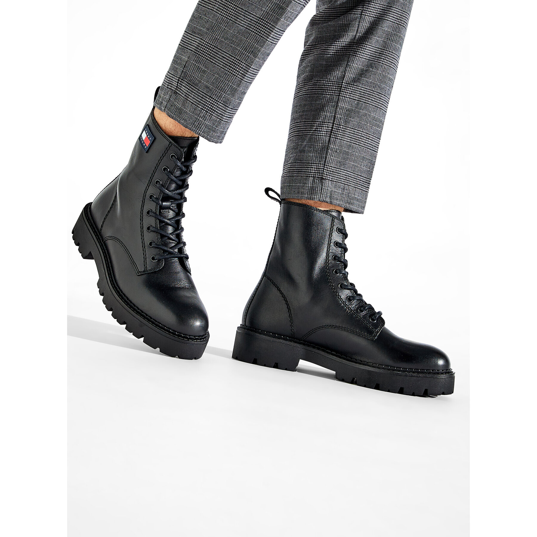 Tommy Jeans Outdoorová obuv Lace Up Heritage Boot EM0EM01091 Čierna - Pepit.sk