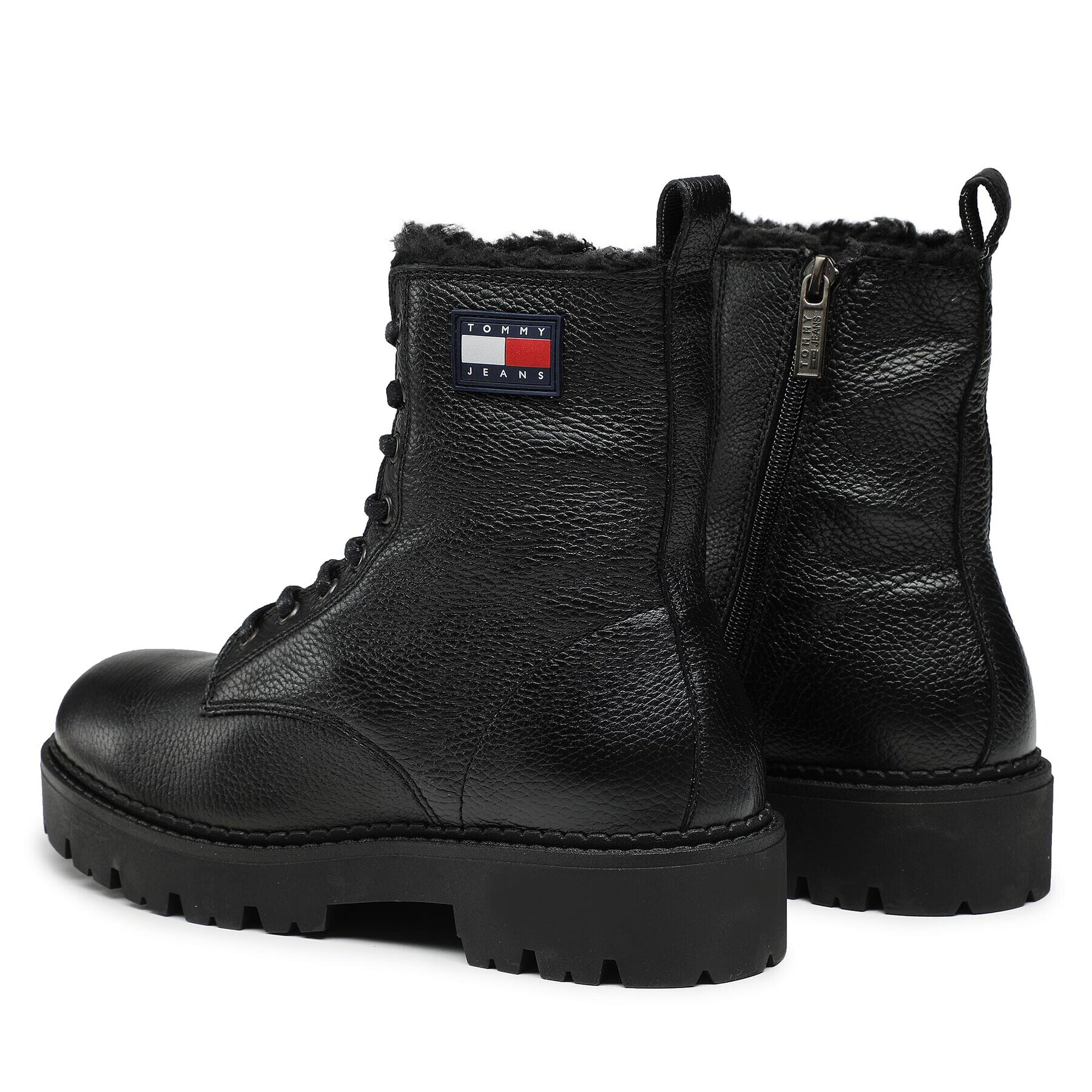 Tommy Jeans Outdoorová obuv Lace Up Warm Lined Boot EM0EM01060 Čierna - Pepit.sk