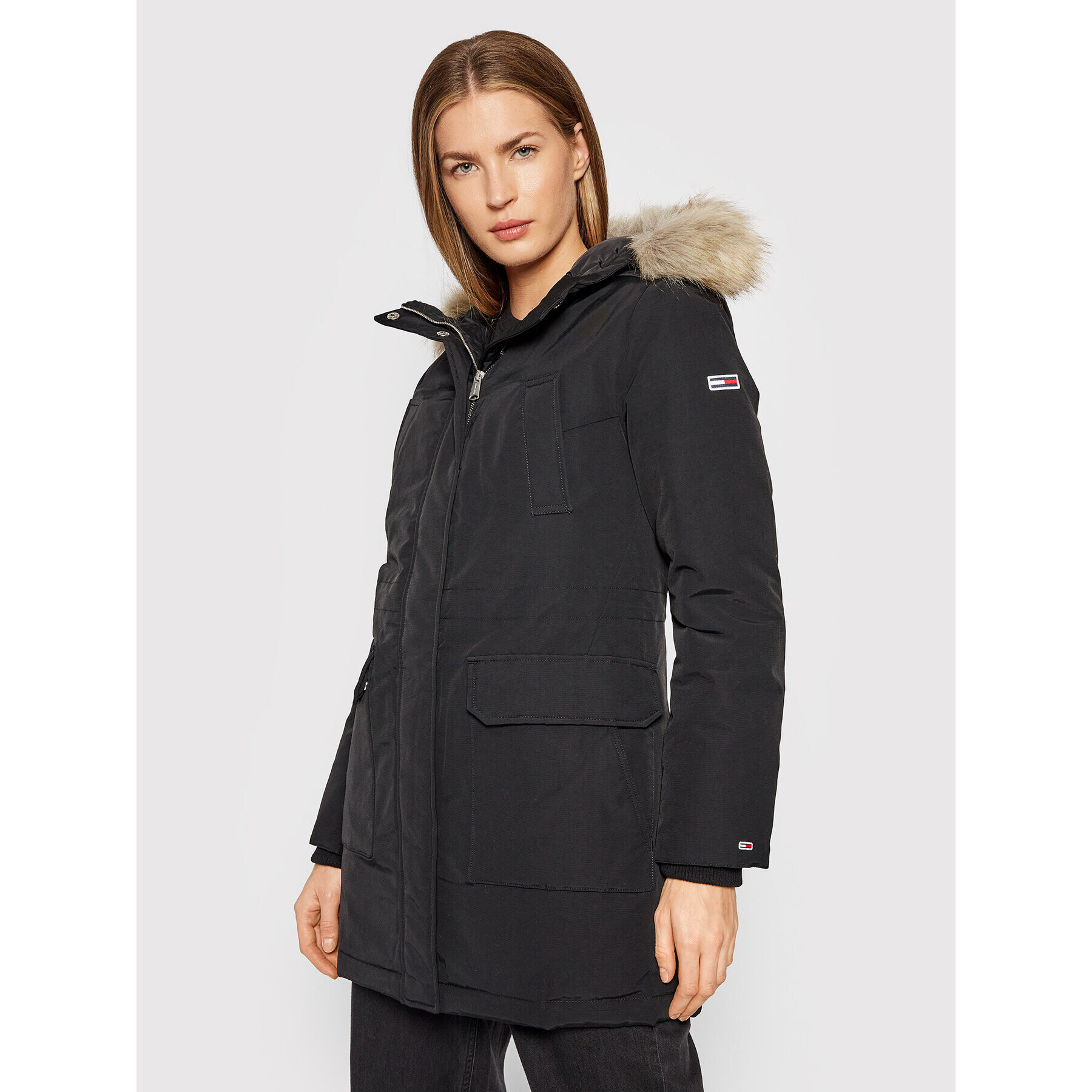 Tommy Jeans Parka Tjw Technical Down DW0DW11092 Čierna Regular Fit - Pepit.sk