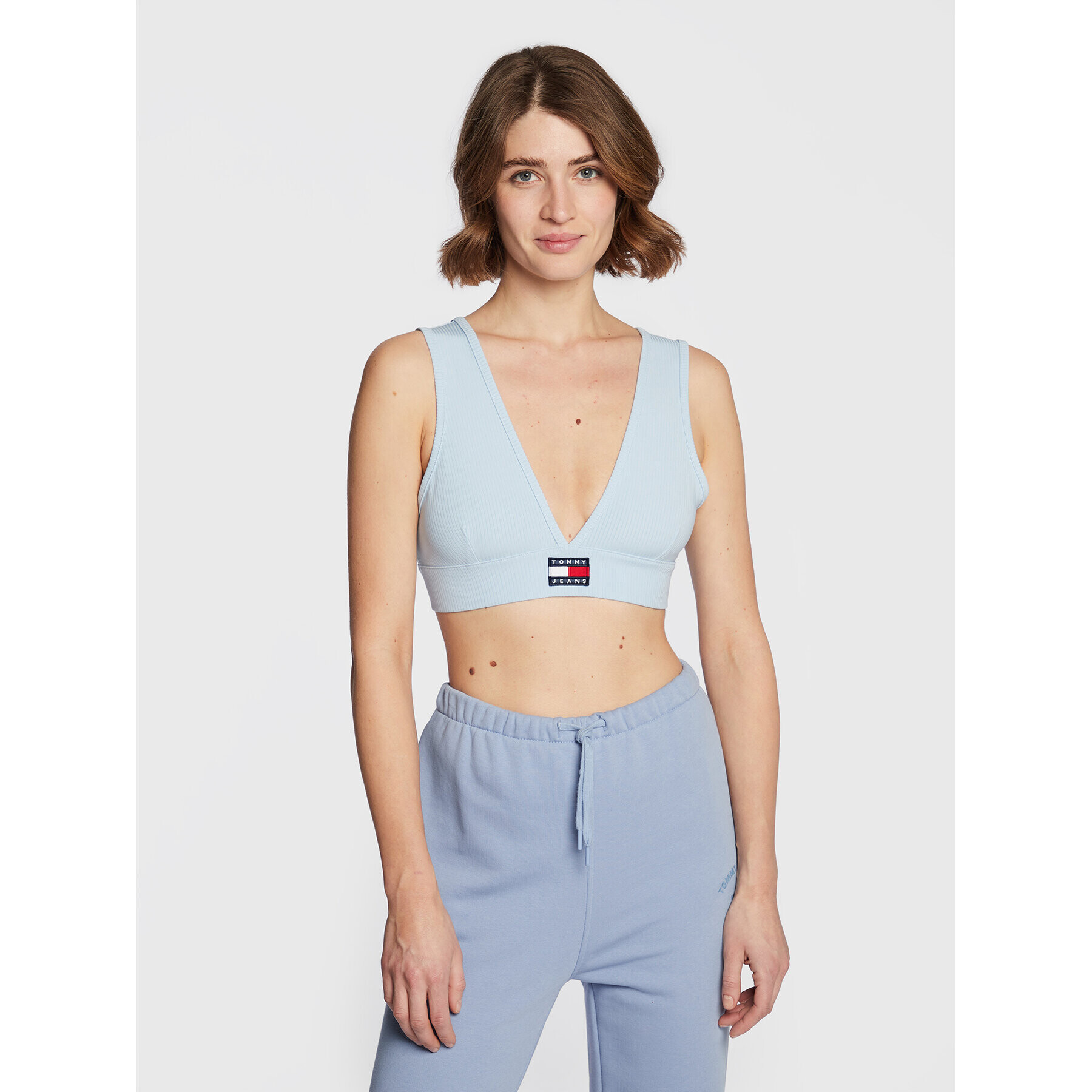 Tommy Jeans Podprsenka Bralette Badge DW0DW14883 Modrá - Pepit.sk