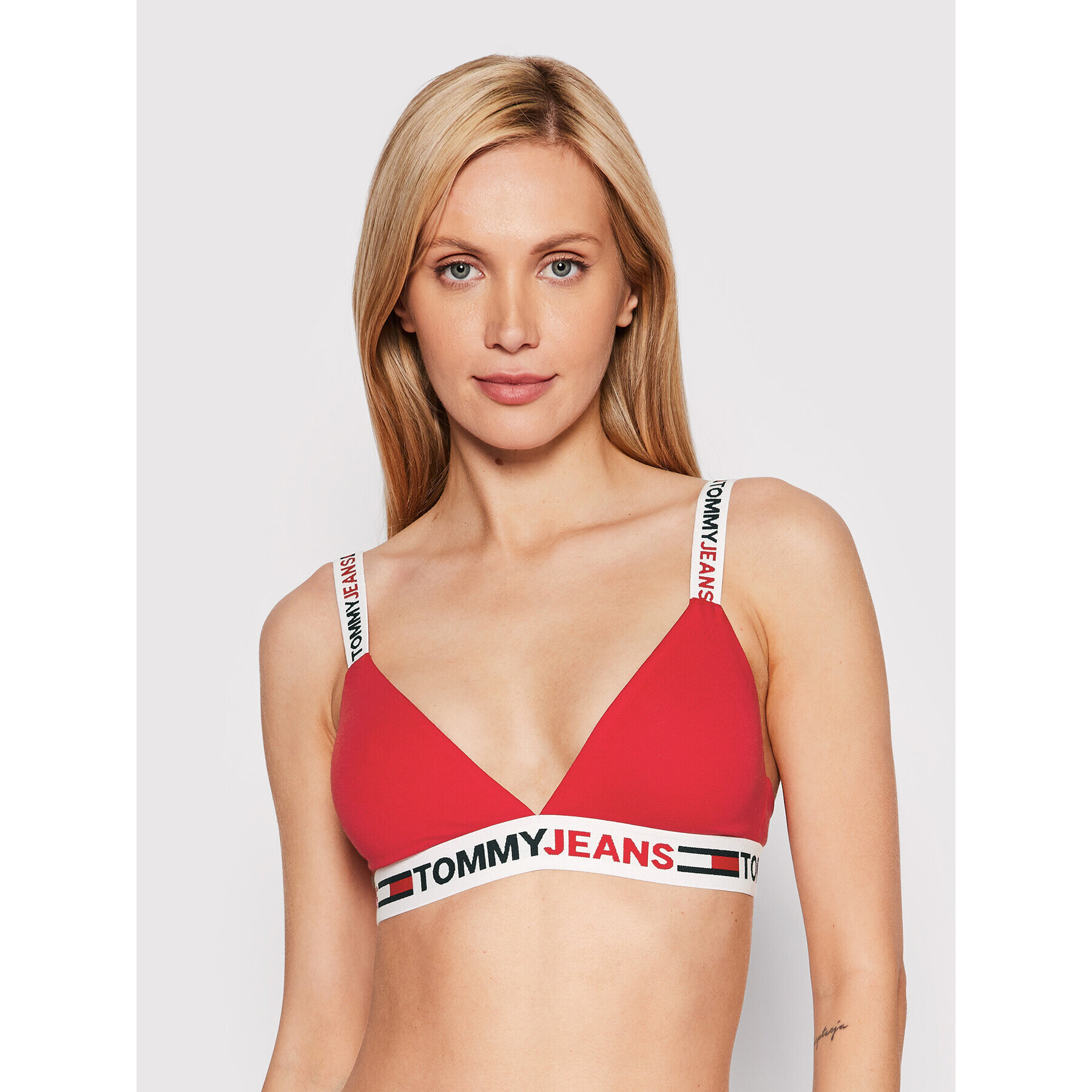 Tommy Jeans Podprsenka Bralette UW0UW03500 Červená - Pepit.sk