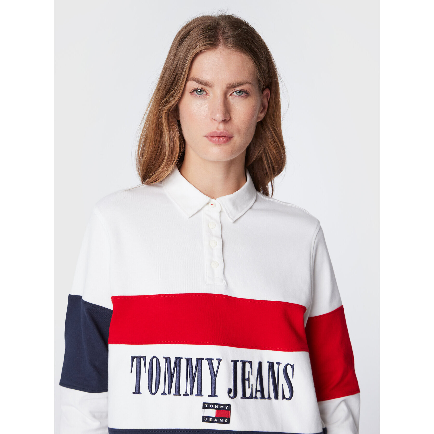 Tommy Jeans Polokošeľa Archive DW0DW14258 Biela Oversize - Pepit.sk