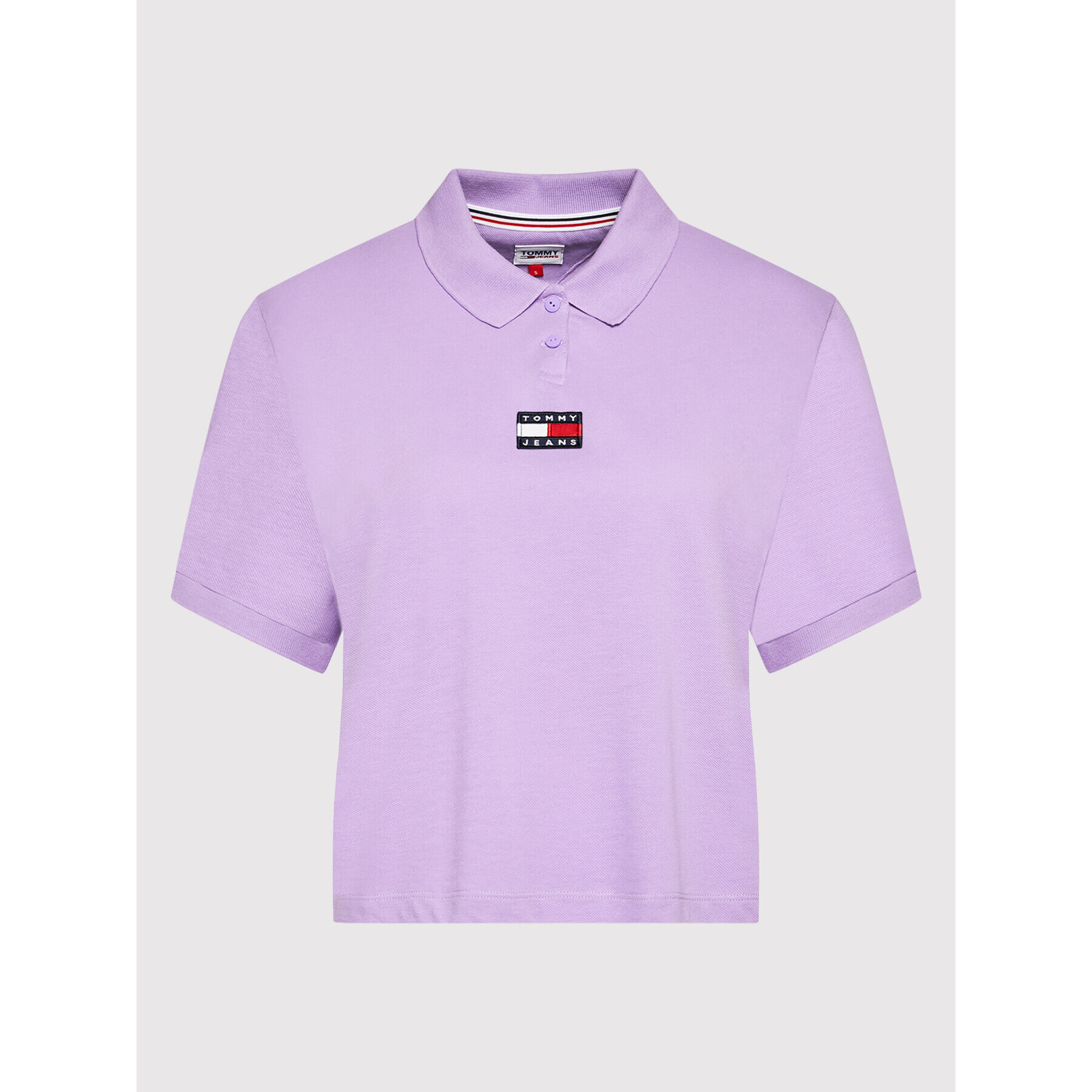 Tommy Jeans Polokošeľa Center Badge DW0DW10347 Fialová Relaxed Fit - Pepit.sk