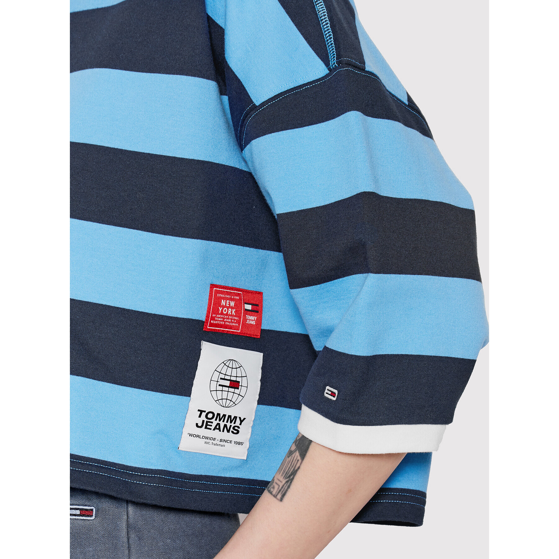 Tommy Jeans Polokošeľa Rugby DW0DW12528 Modrá Relaxed Fit - Pepit.sk