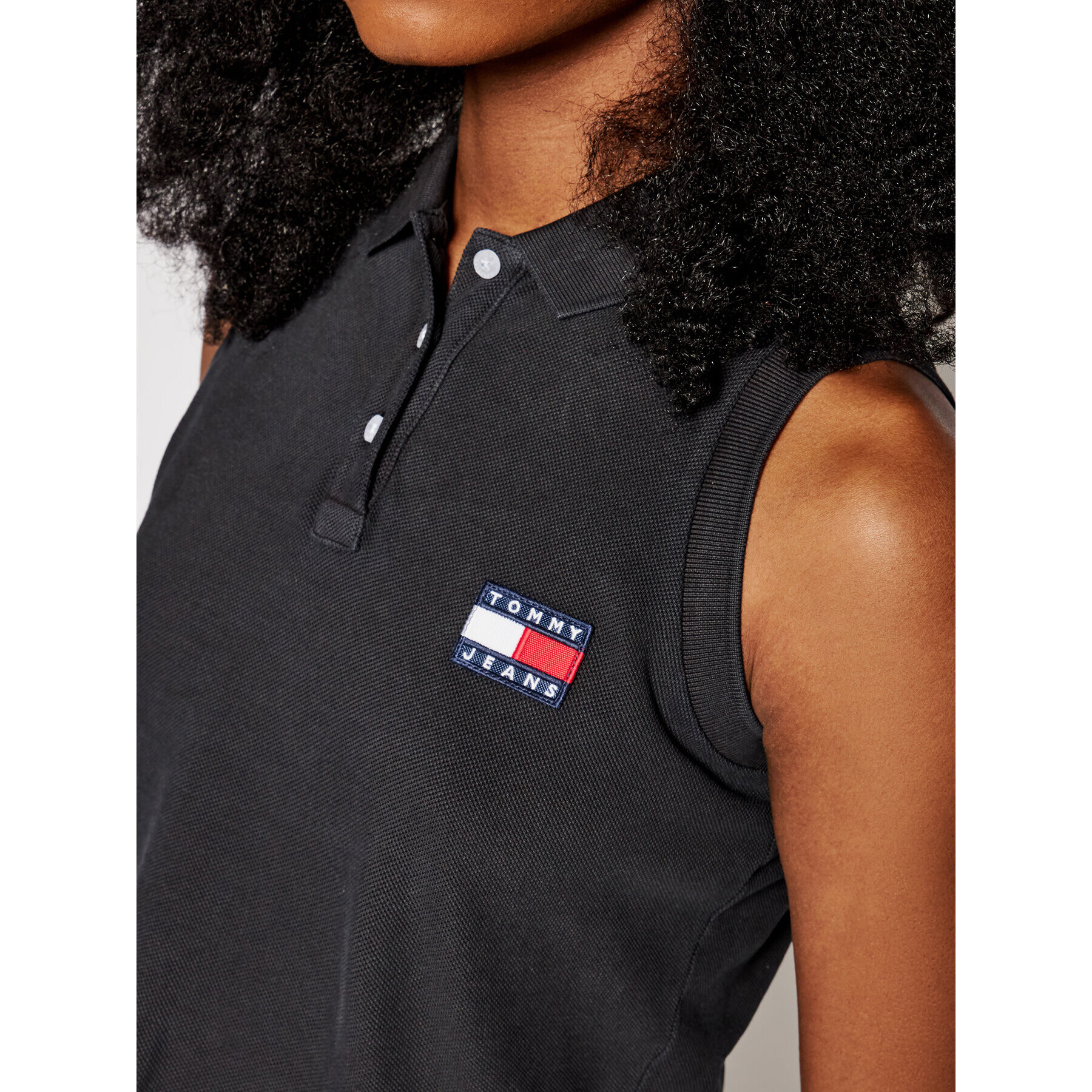 Tommy Jeans Polokošeľa Tjw Badge DW0DW10119 Čierna Regular Fit - Pepit.sk