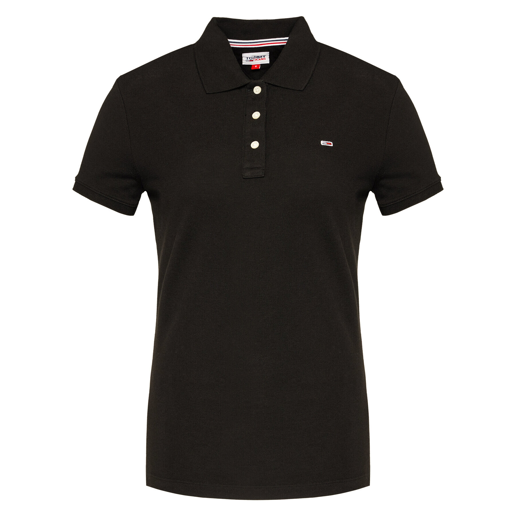 Tommy Jeans Polokošeľa Tjw DW0DW09199 Čierna Slim Fit - Pepit.sk