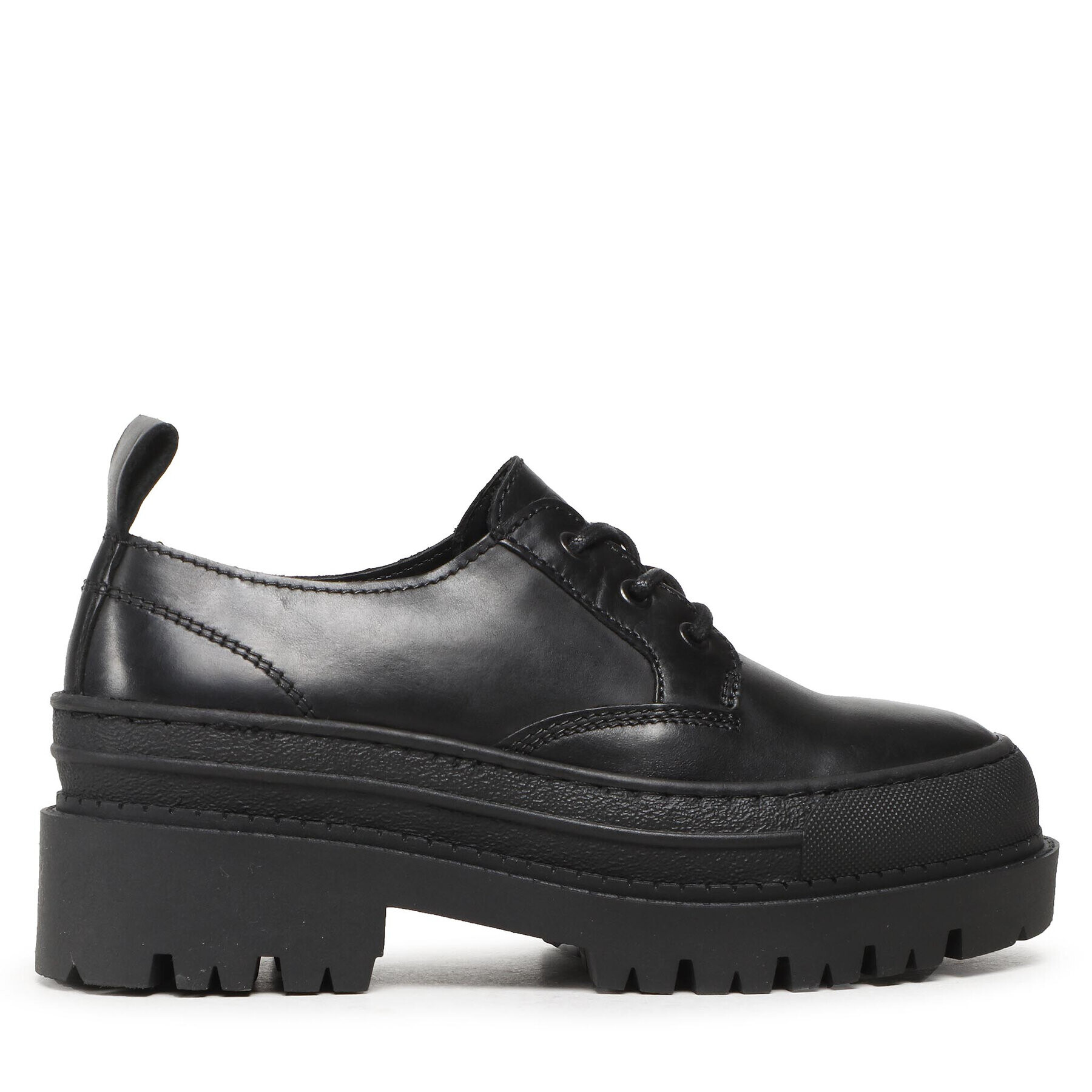 Tommy Jeans Poltopánky Foxing Leather Shoe EN0EN01905 Čierna - Pepit.sk