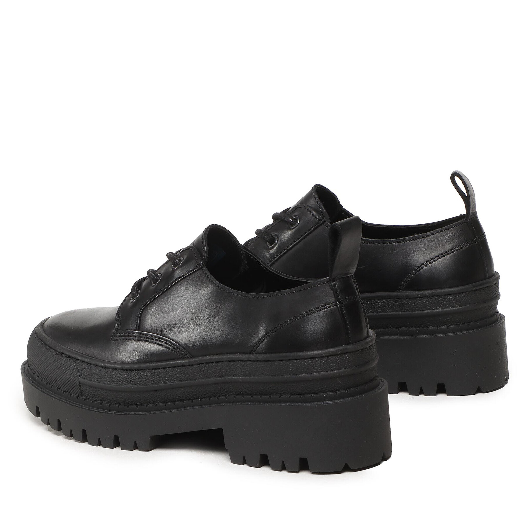 Tommy Jeans Poltopánky Foxing Leather Shoe EN0EN01905 Čierna - Pepit.sk