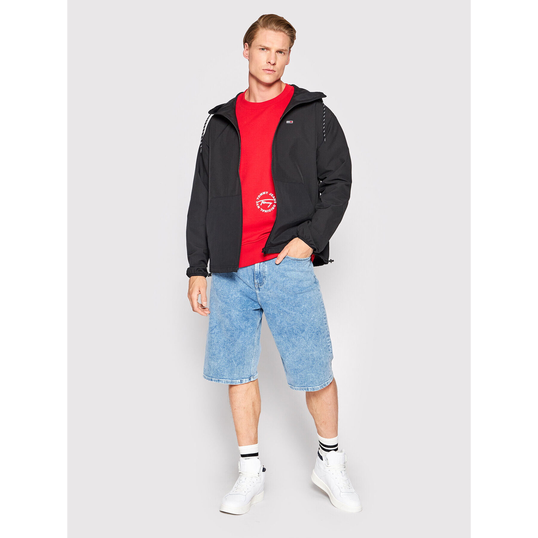 Tommy Jeans Prechodná bunda DM0DM13358 Čierna Oversize - Pepit.sk