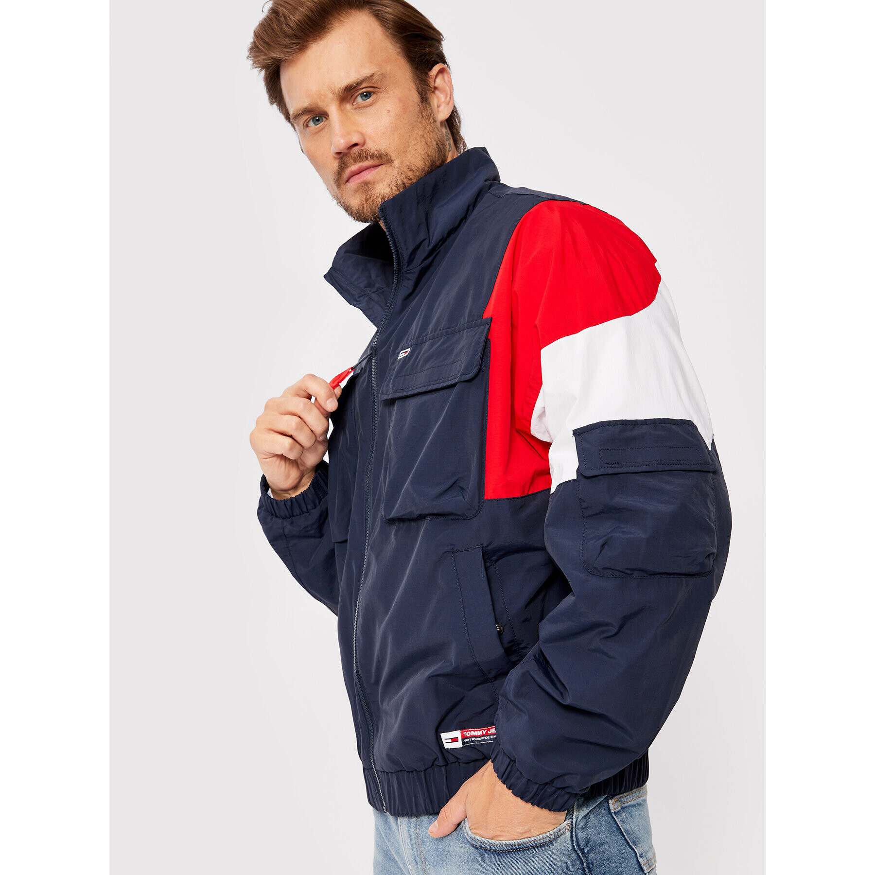 Tommy Jeans Prechodná bunda Tjm Archive DM0DM13058 Tmavomodrá Relaxed Fit - Pepit.sk