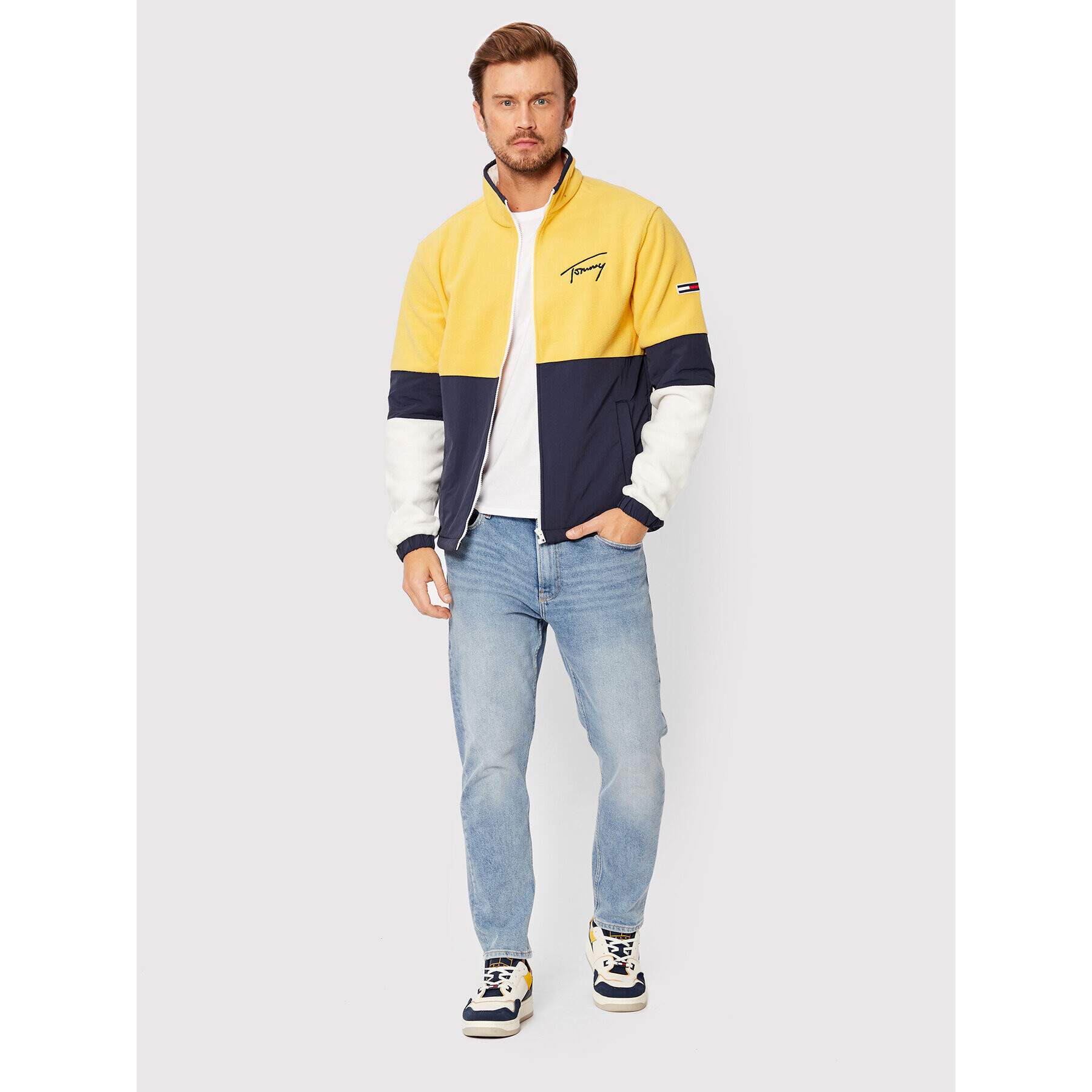 Tommy Jeans Prechodná bunda Tjm Mix Media Retro DM0DM14032 Žltá Regular Fit - Pepit.sk