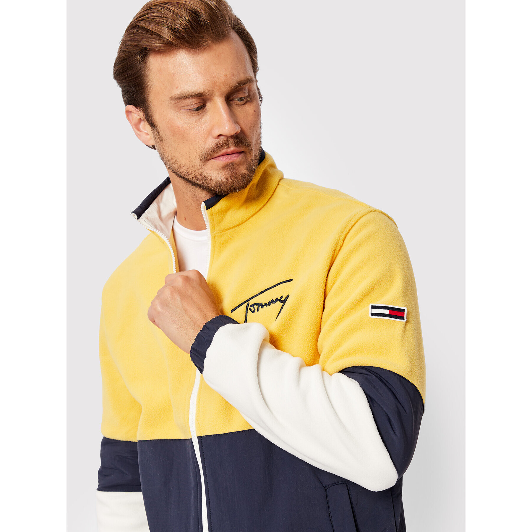 Tommy Jeans Prechodná bunda Tjm Mix Media Retro DM0DM14032 Žltá Regular Fit - Pepit.sk