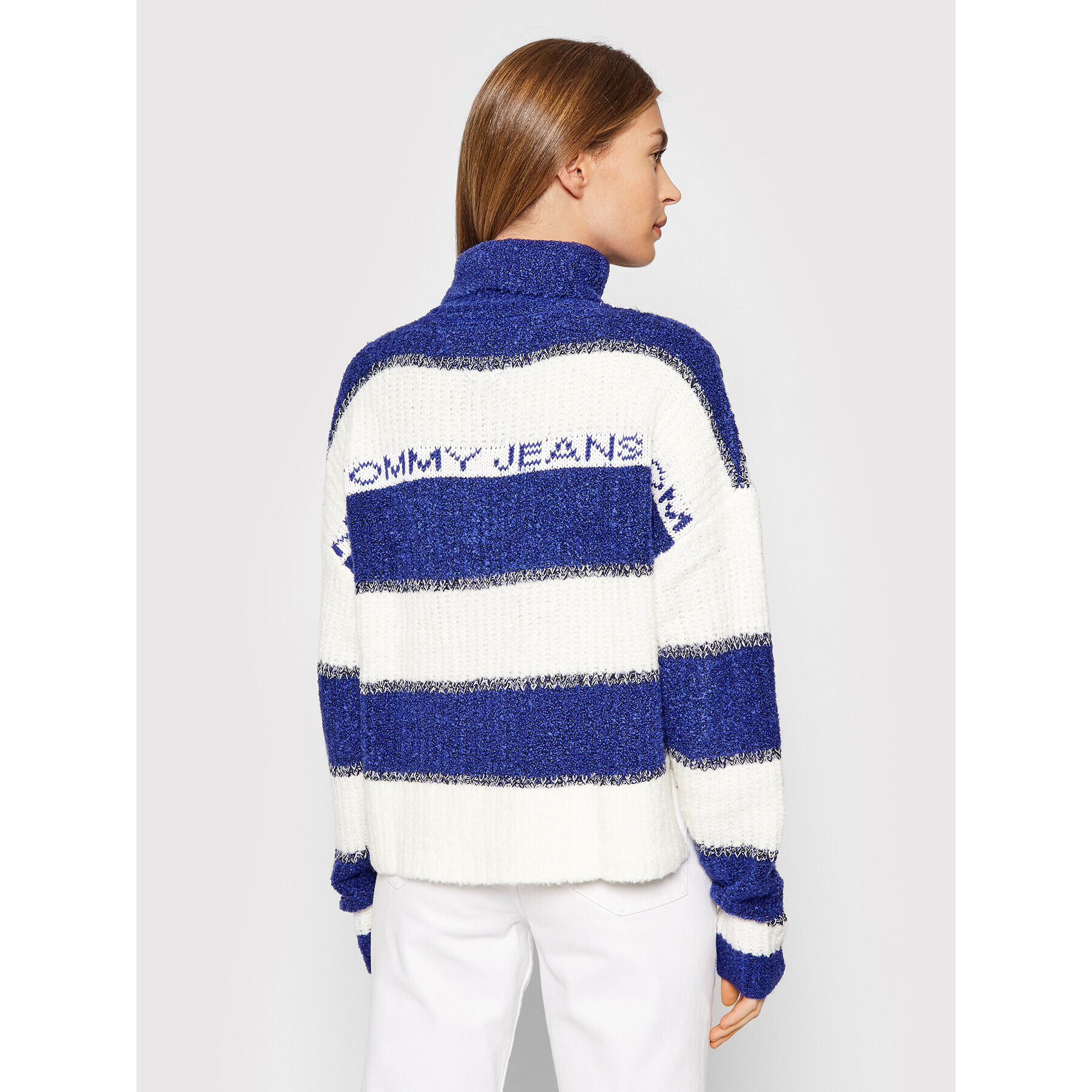 Tommy Jeans Rolák Stripe DW0DW11009 Modrá Regular Fit - Pepit.sk