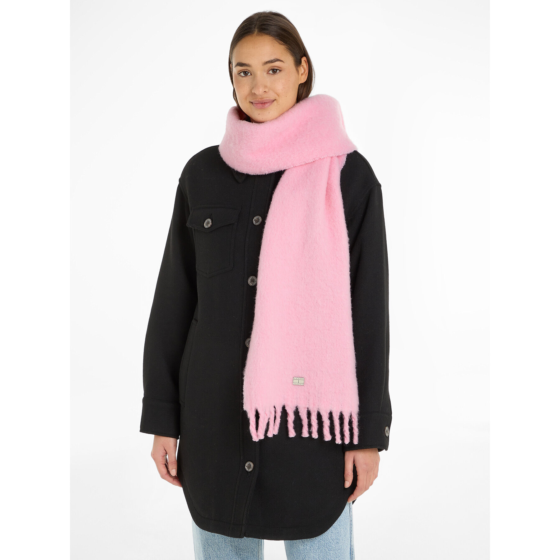 Tommy Jeans Šál Tjw Cosy Knit Scarf AW0AW15904 Ružová - Pepit.sk